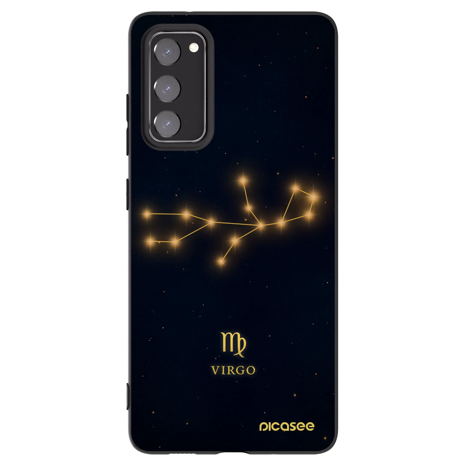 Picasee crna silikonska maskica za Samsung Galaxy S20 FE - VIRGO