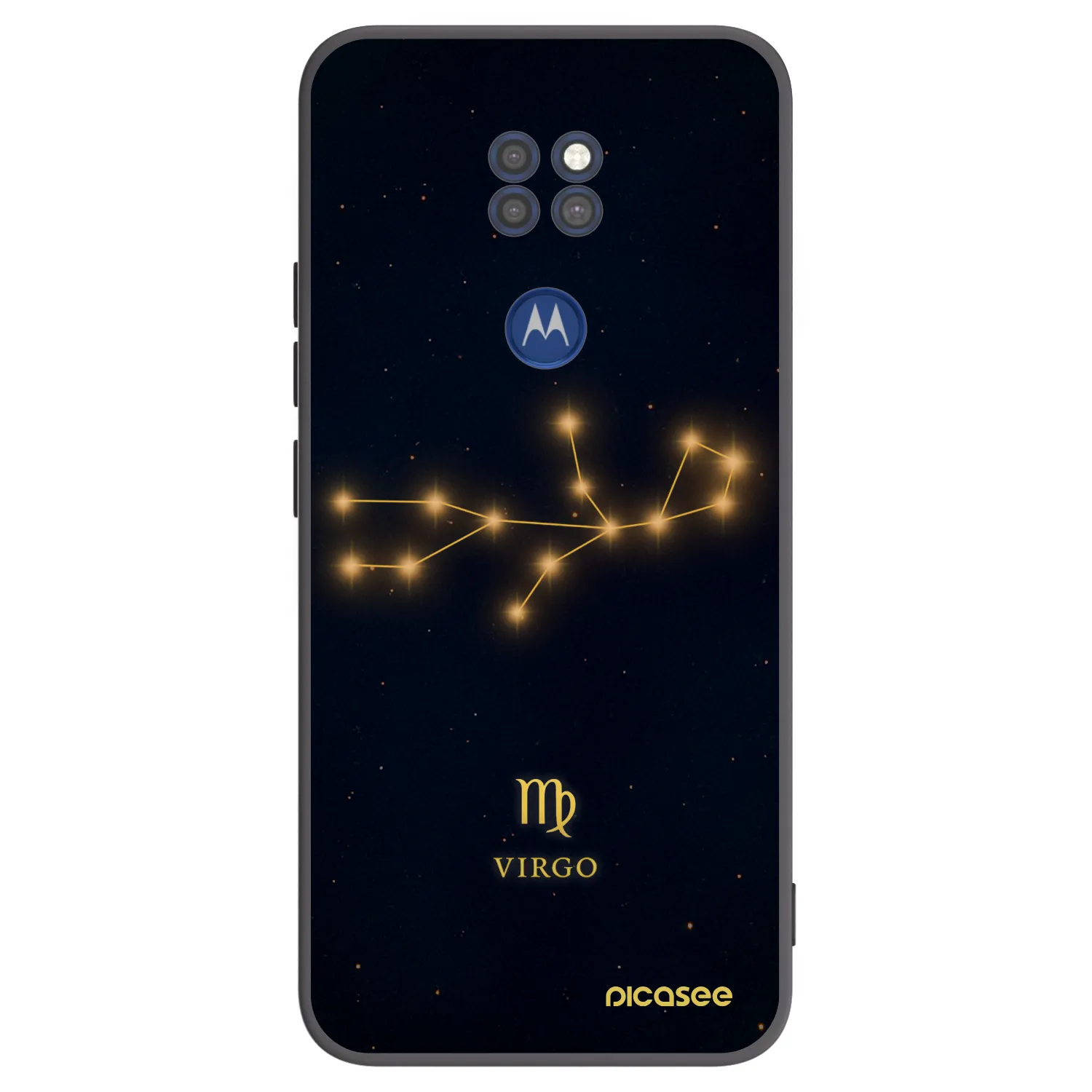 Picasee crna silikonska maskica za Motorola Moto G9 Play - VIRGO