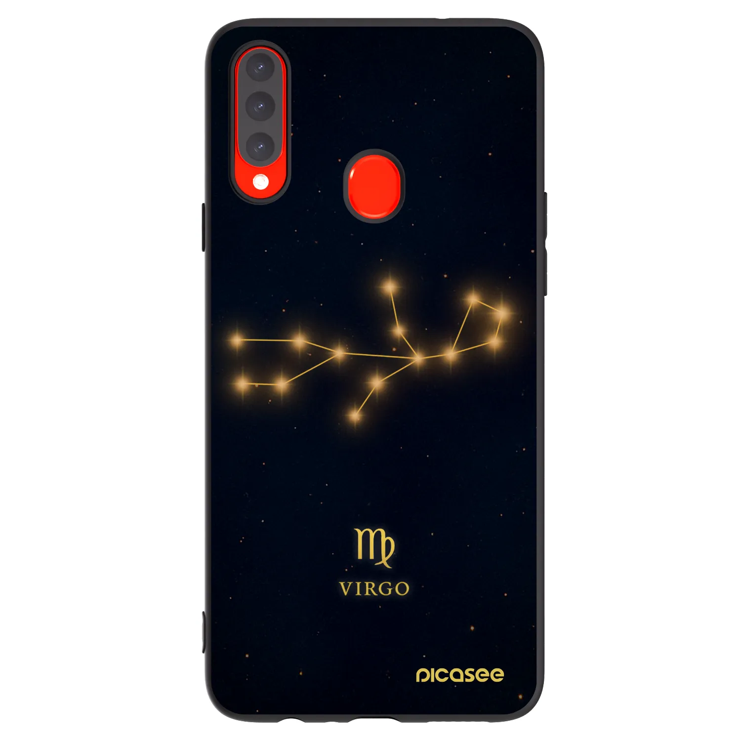 Picasee crna silikonska maskica za Samsung Galaxy A20s - VIRGO