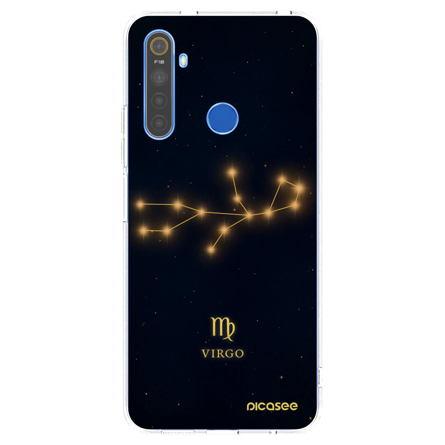 Picasee silikonska prozirna maskica za Realme 5 - VIRGO