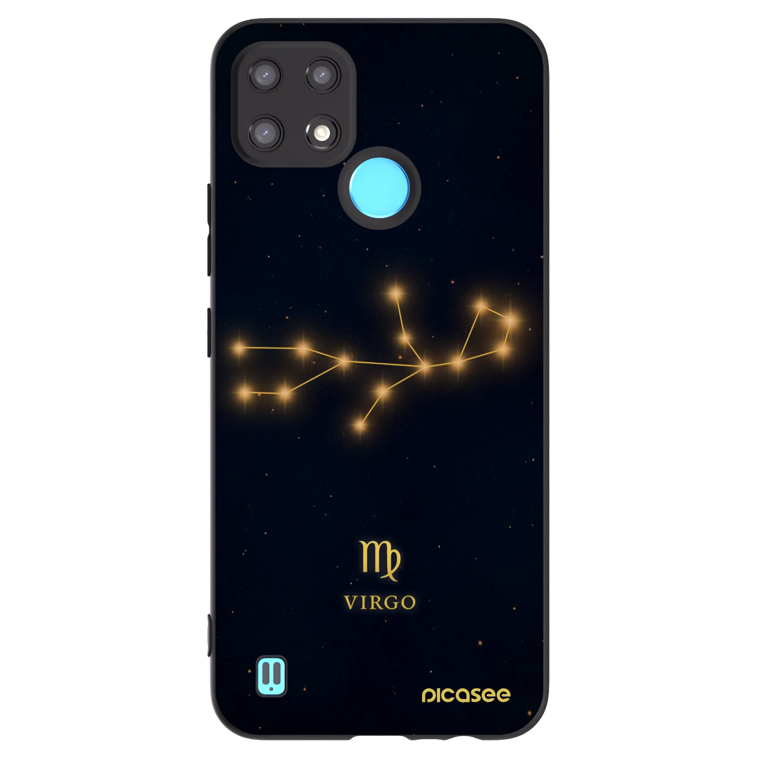 Picasee crna silikonska maskica za Realme C21 - VIRGO