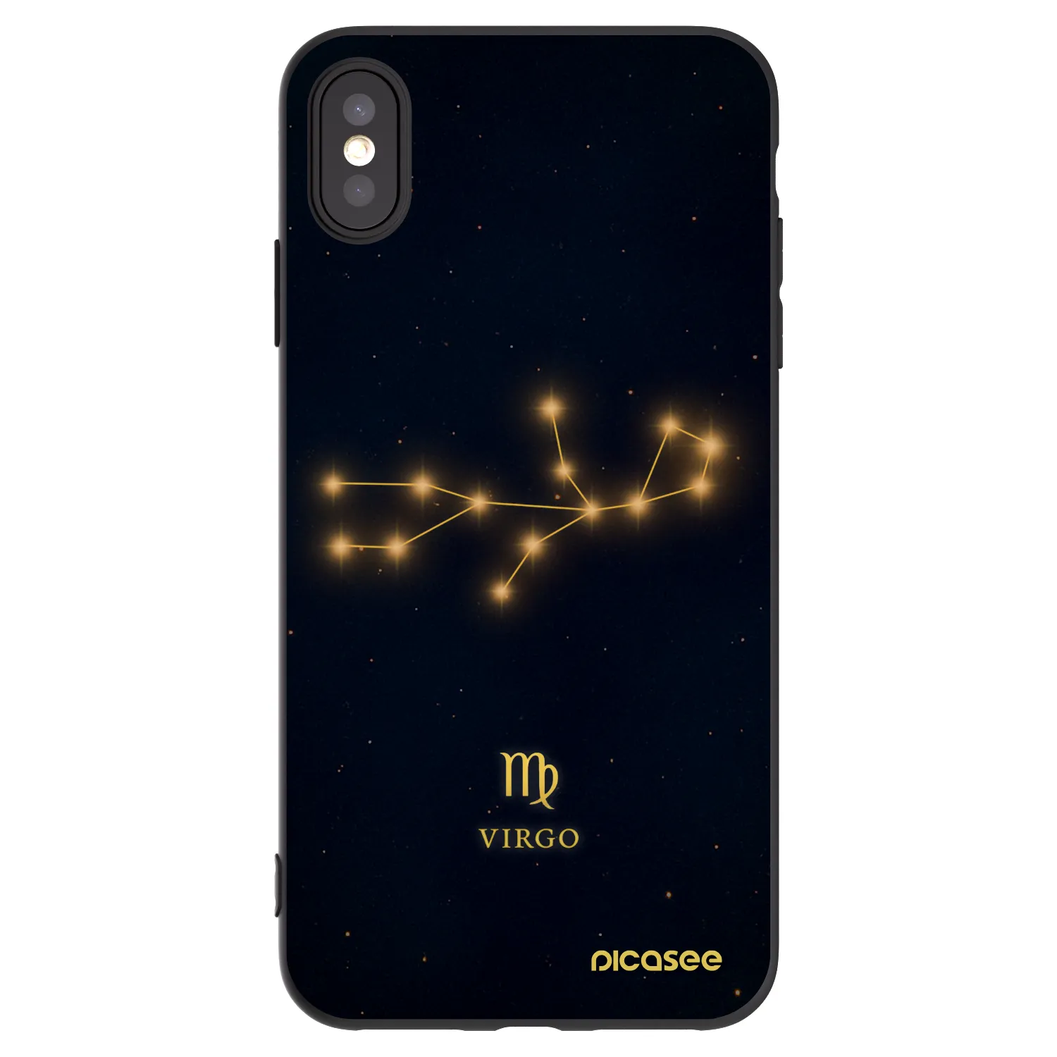 Picasee crna silikonska maskica za Apple iPhone XS Max - VIRGO