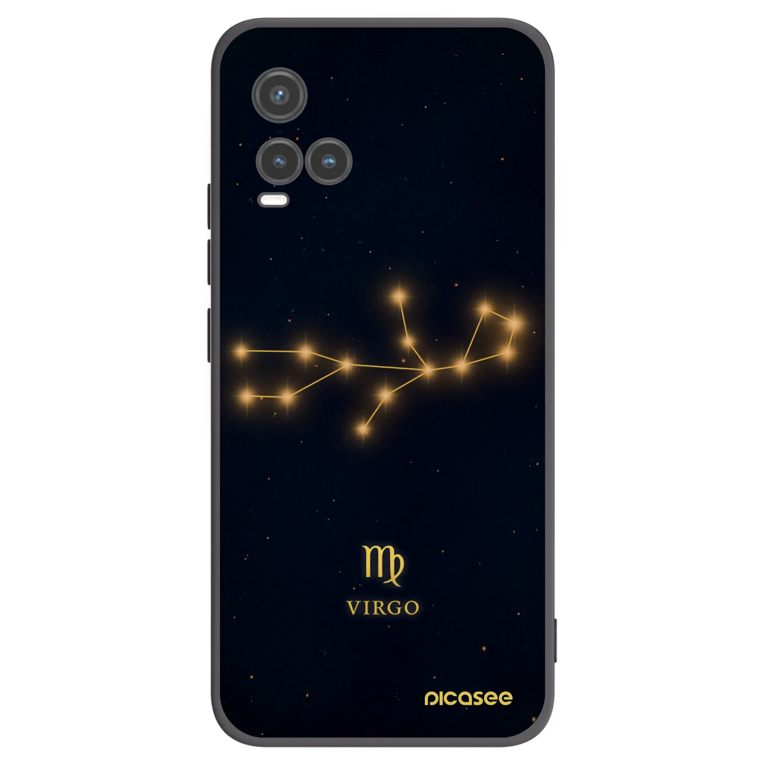 Picasee crna silikonska maskica za Vivo Y33s - VIRGO