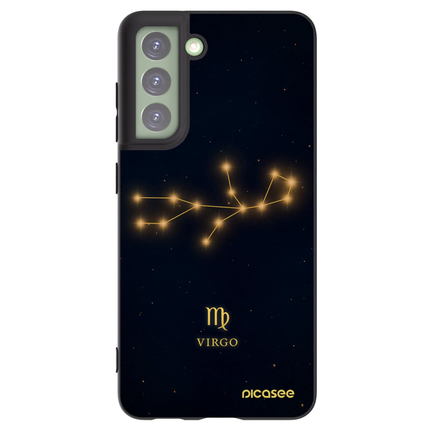 Picasee crna silikonska maskica za Samsung Galaxy S21 FE 5G - VIRGO