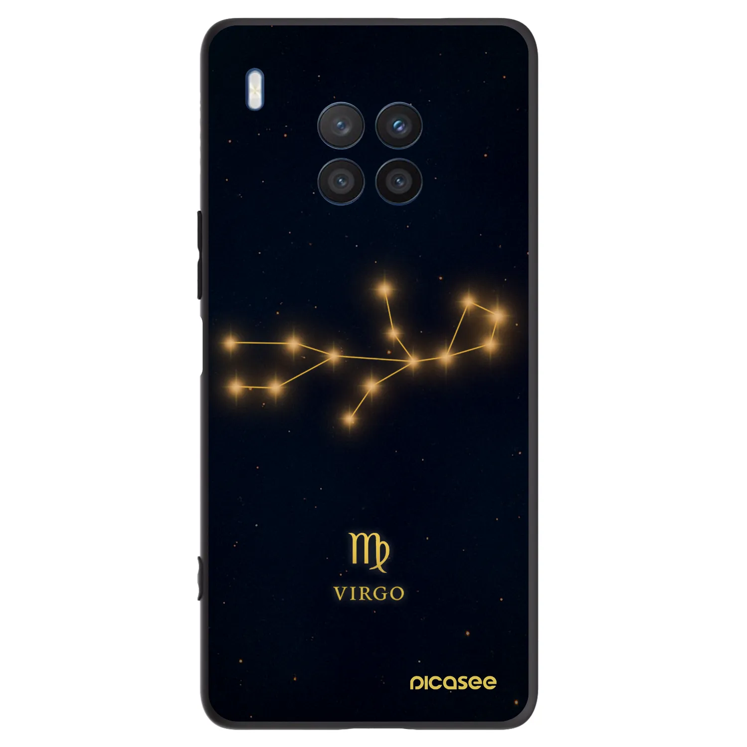 Picasee crna silikonska maskica za Honor 50 Lite - VIRGO