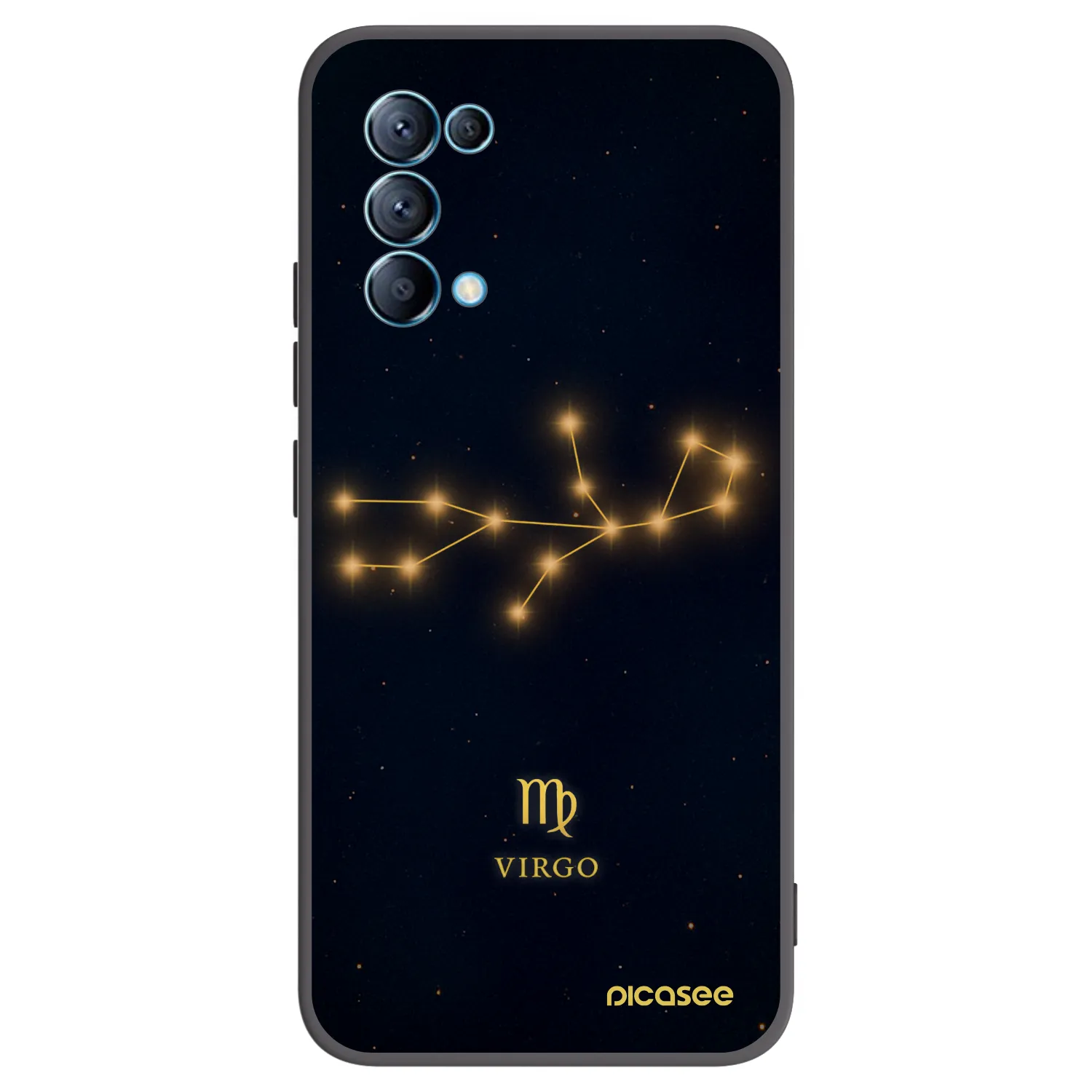 Picasee crna silikonska maskica za OPPO Reno 5 5G - VIRGO