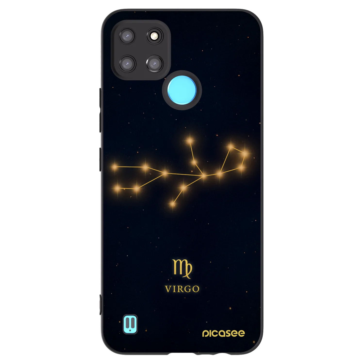 Picasee crna silikonska maskica za Realme C21Y - VIRGO
