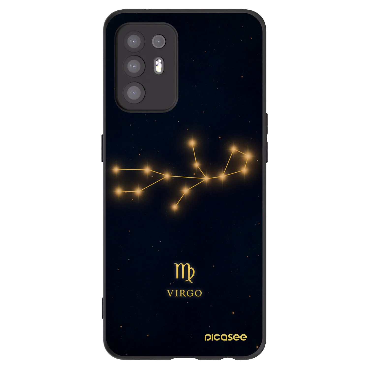 Picasee crna silikonska maskica za OPPO A94 5G - VIRGO