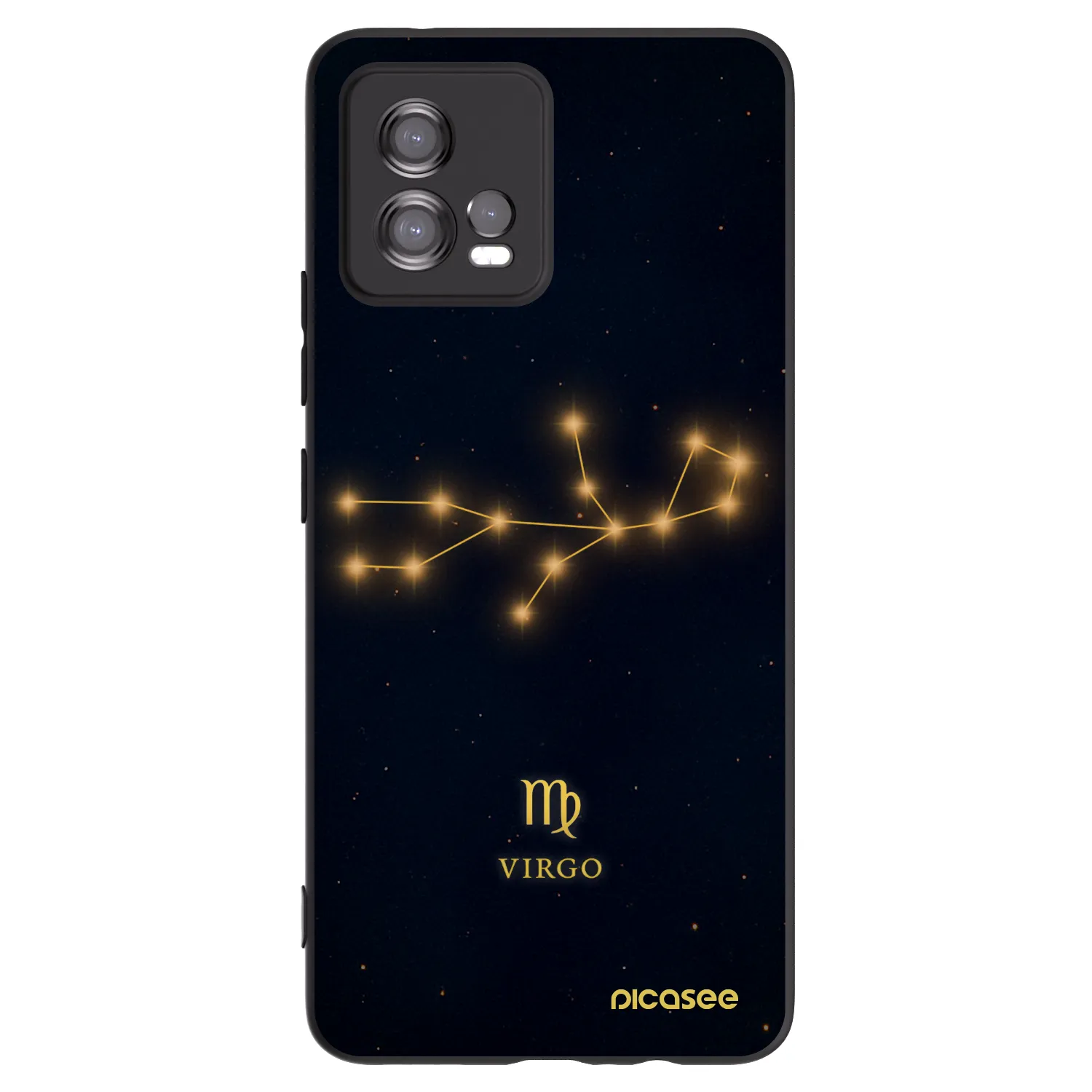 Picasee crna silikonska maskica za Motorola Moto G72 - VIRGO