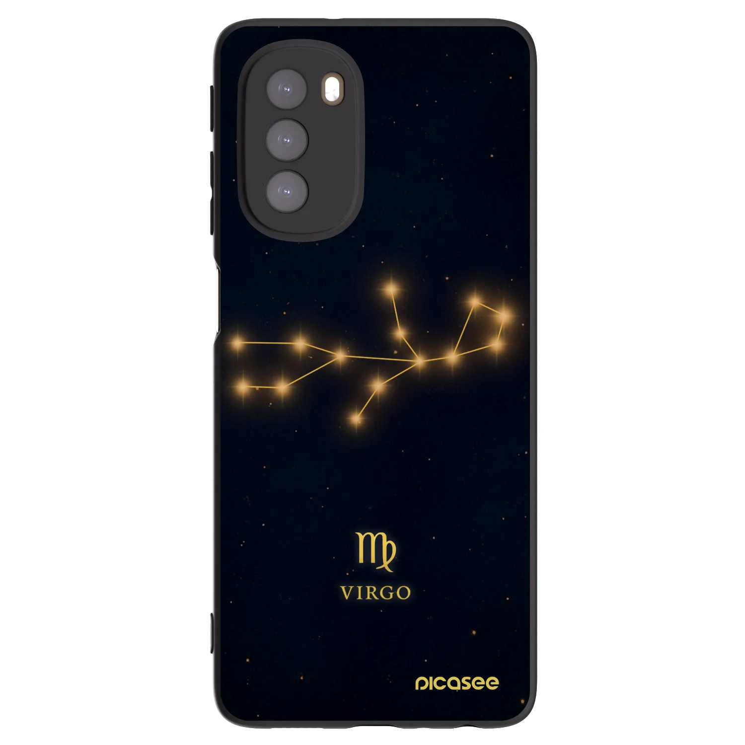 Picasee crna silikonska maskica za Motorola Moto G51 - VIRGO