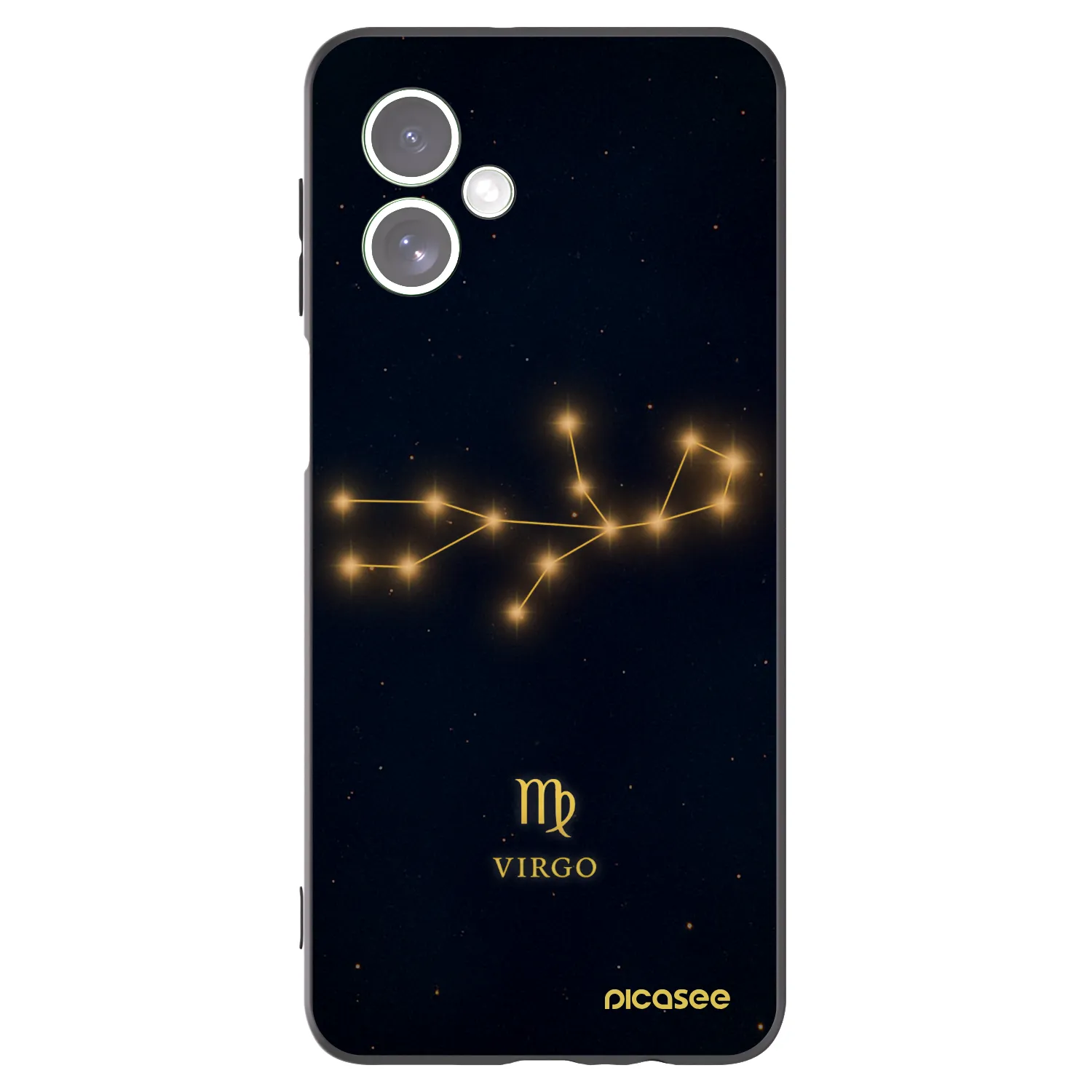 Picasee crna silikonska maskica za Motorola Moto G54 5G - VIRGO