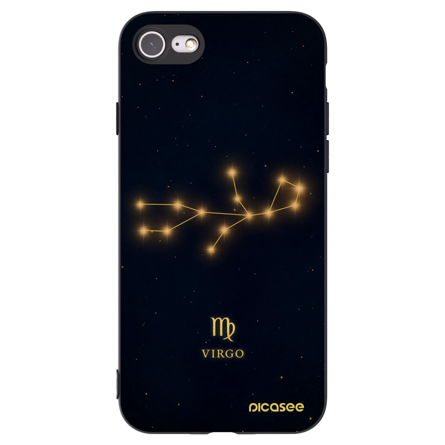 Picasee crna silikonska maskica za Apple iPhone 8 - VIRGO