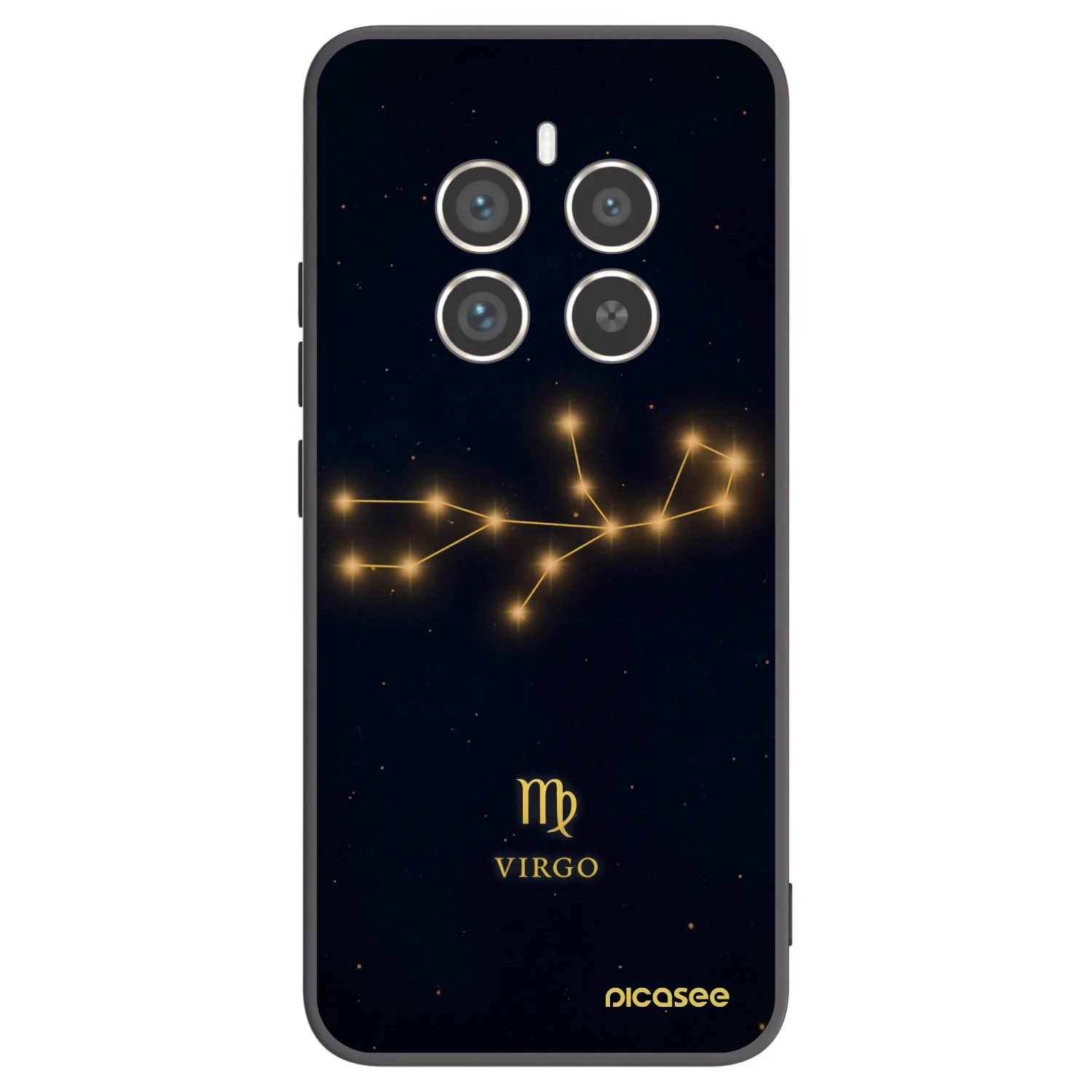 Picasee crna silikonska maskica za Realme 12 Pro 5G - VIRGO