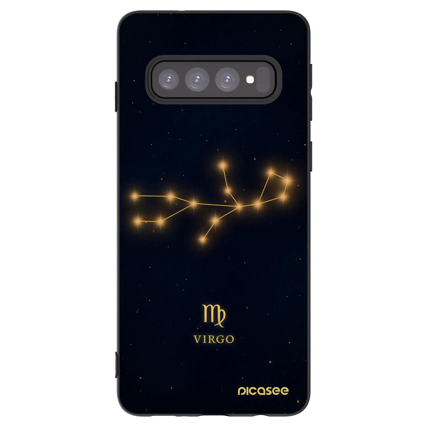 Picasee crna silikonska maskica za Samsung Galaxy S10 G973 - VIRGO