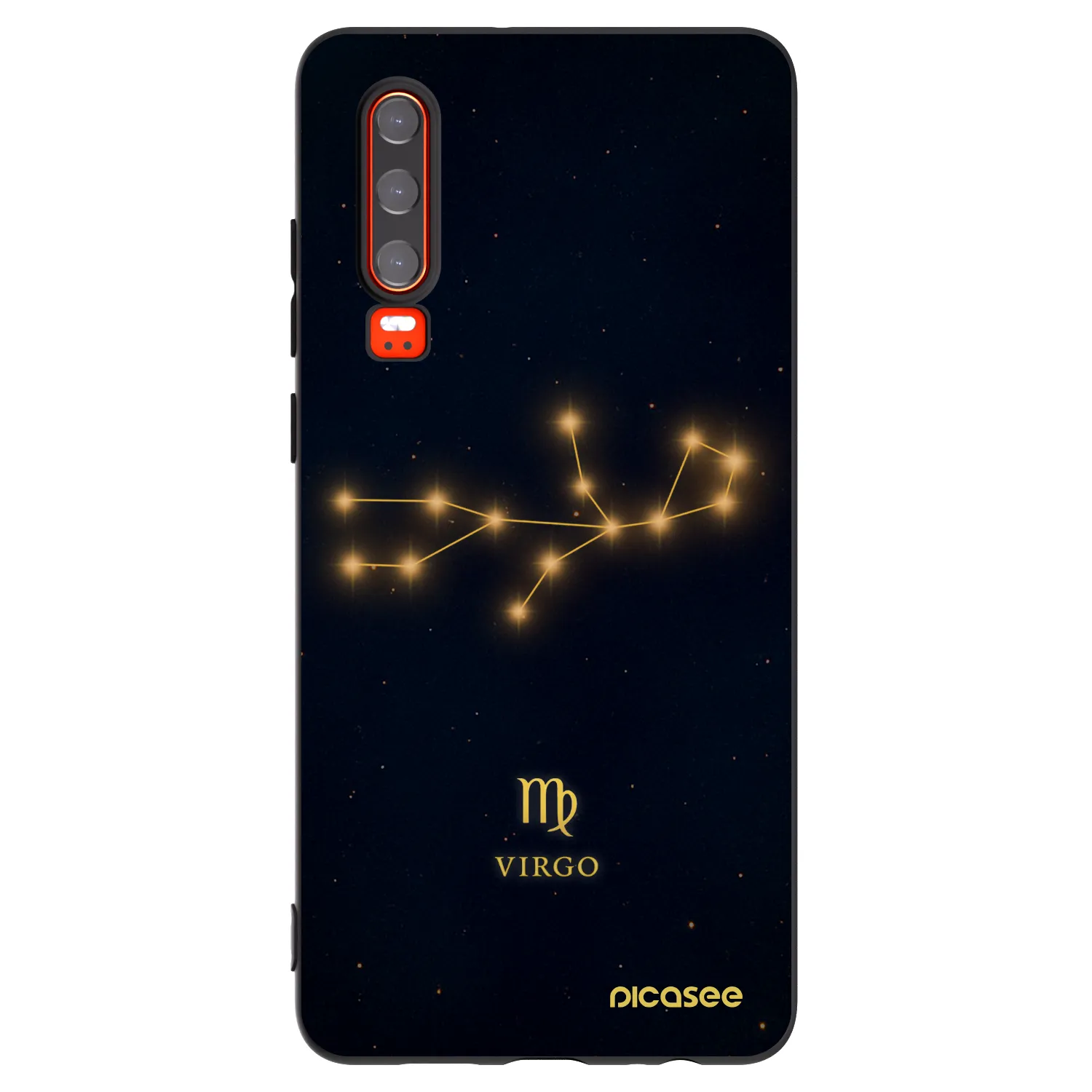 Picasee crna silikonska maskica za Huawei P30 - VIRGO