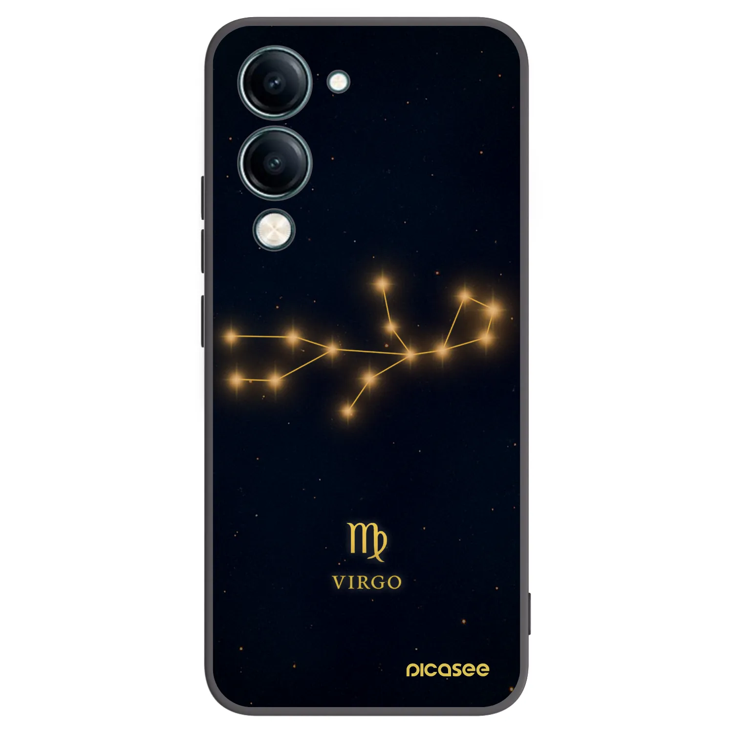 Picasee crna silikonska maskica za Vivo Y29s 5G - VIRGO