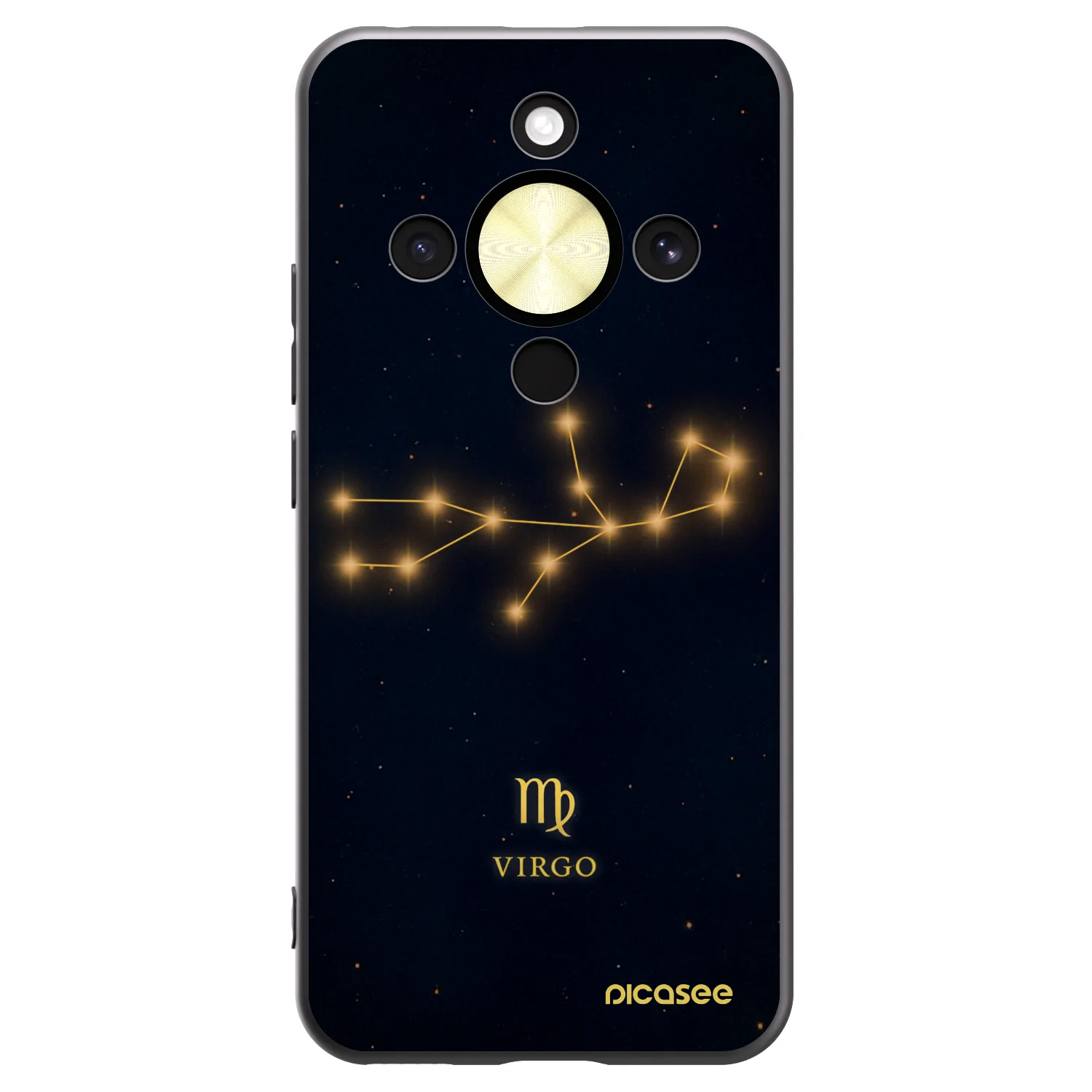 Picasee crna silikonska maskica za Honor Magic8 Lite 5G - VIRGO