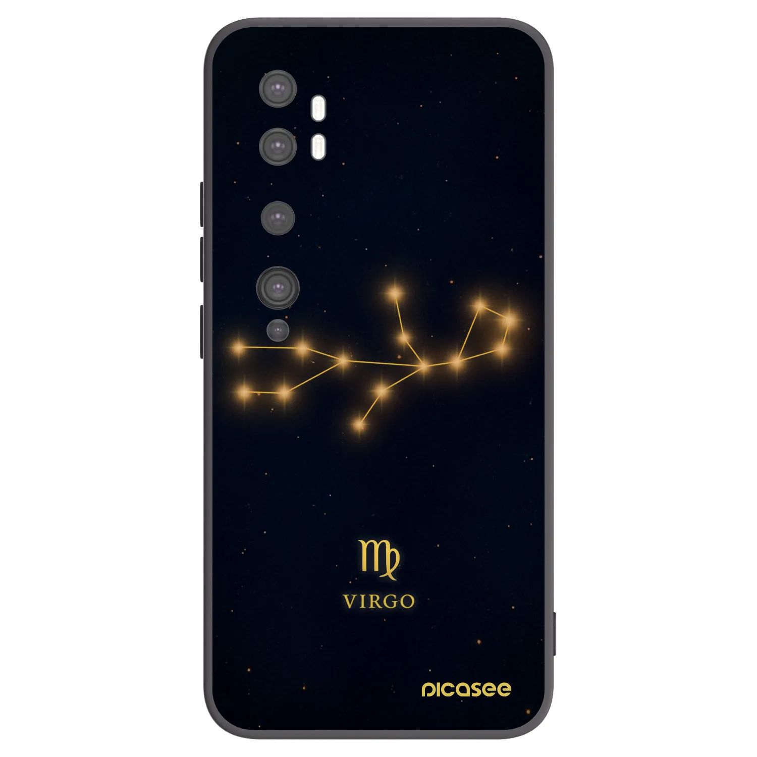 Picasee crna silikonska maskica za Xiaomi Mi Note 10 (Pro) - VIRGO