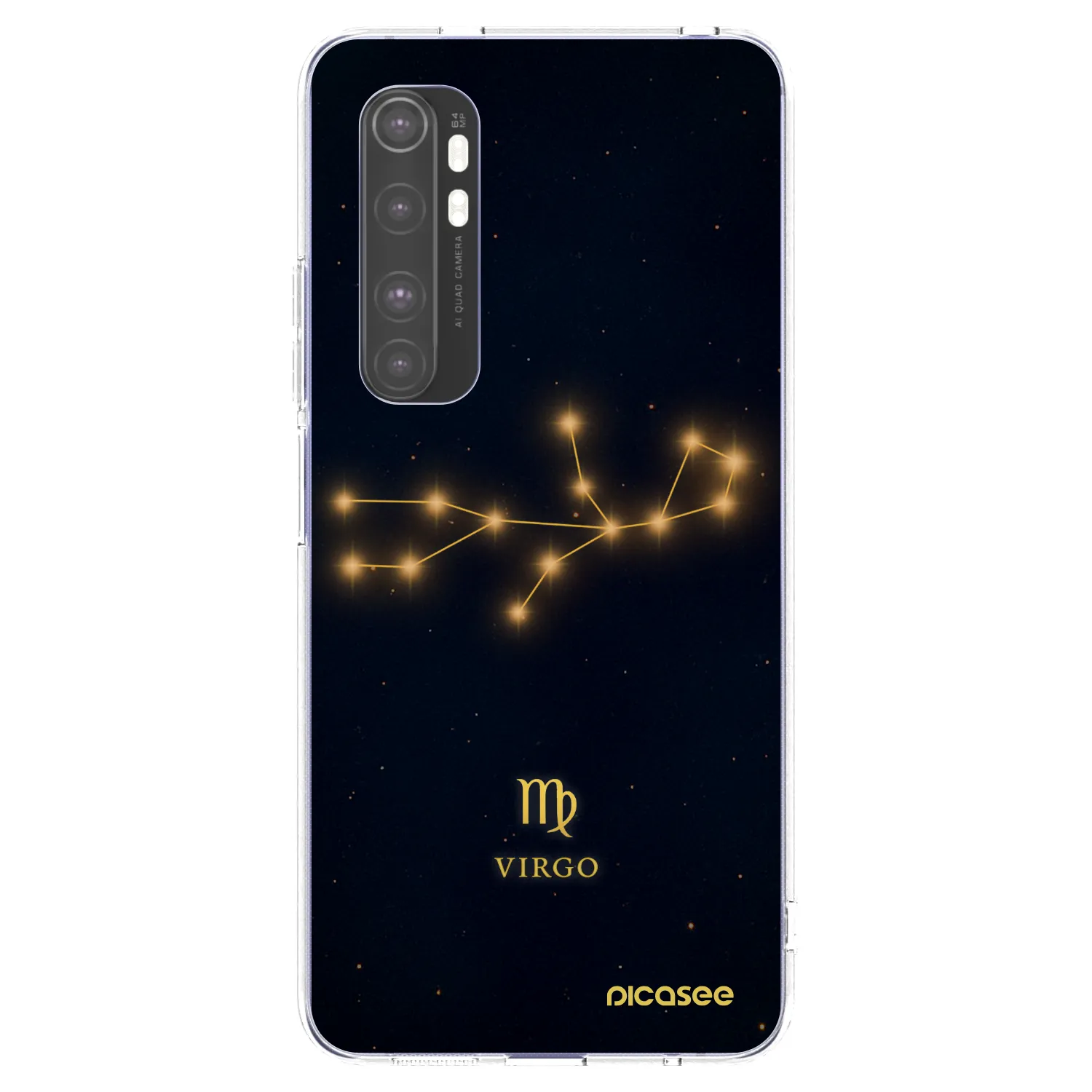 Picasee silikonska prozirna maskica za Xiaomi Mi Note 10 Lite - VIRGO