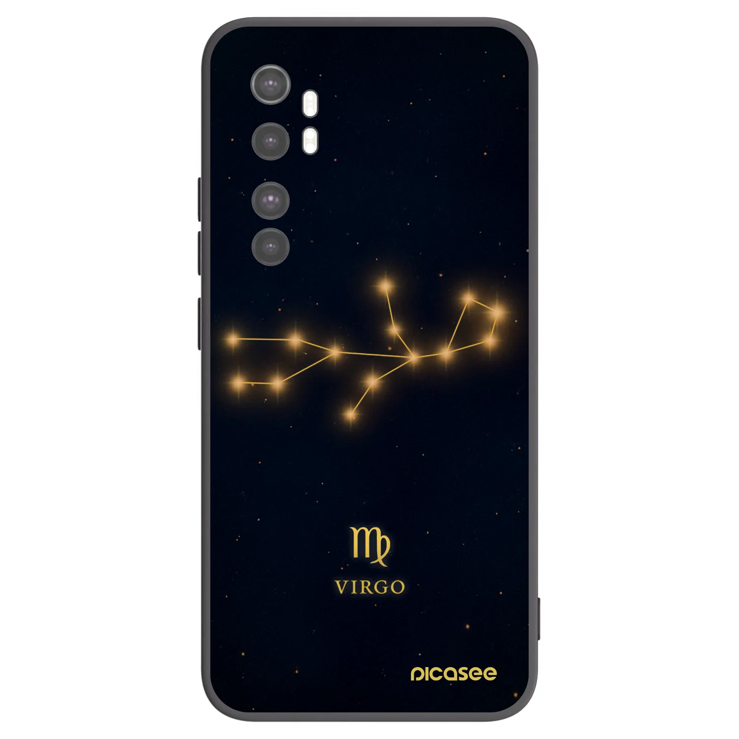 Picasee crna silikonska maskica za Xiaomi Mi Note 10 Lite - VIRGO