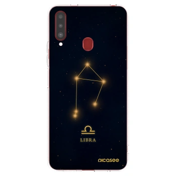 Picasee silikonska prozirna maskica za Samsung Galaxy A20s - LIBRA
