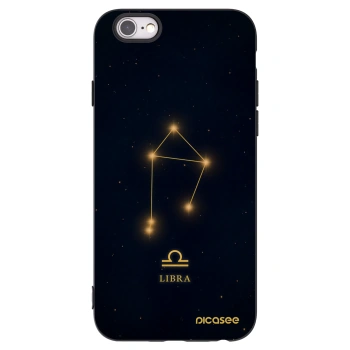 Picasee crna silikonska maskica za Apple iPhone 6/6S - LIBRA