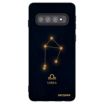 Picasee crna silikonska maskica za Samsung Galaxy S10 G973 - LIBRA
