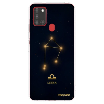 Picasee silikonska prozirna maskica za Samsung Galaxy A21s - LIBRA