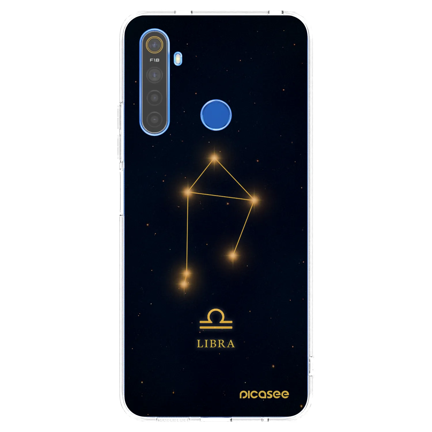 Picasee silikonska prozirna maskica za Realme 5 - LIBRA