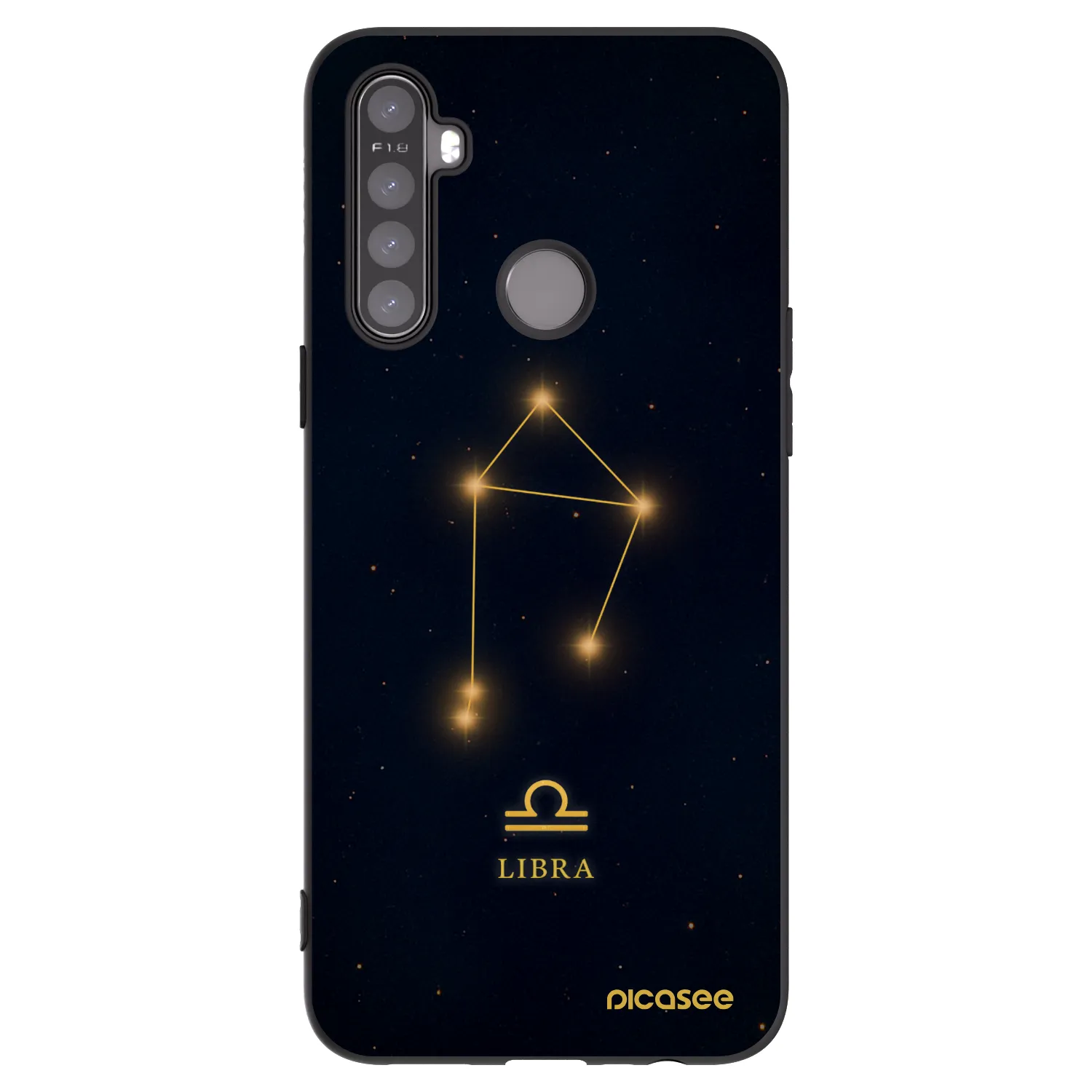 Picasee crna silikonska maskica za Realme 5 - LIBRA
