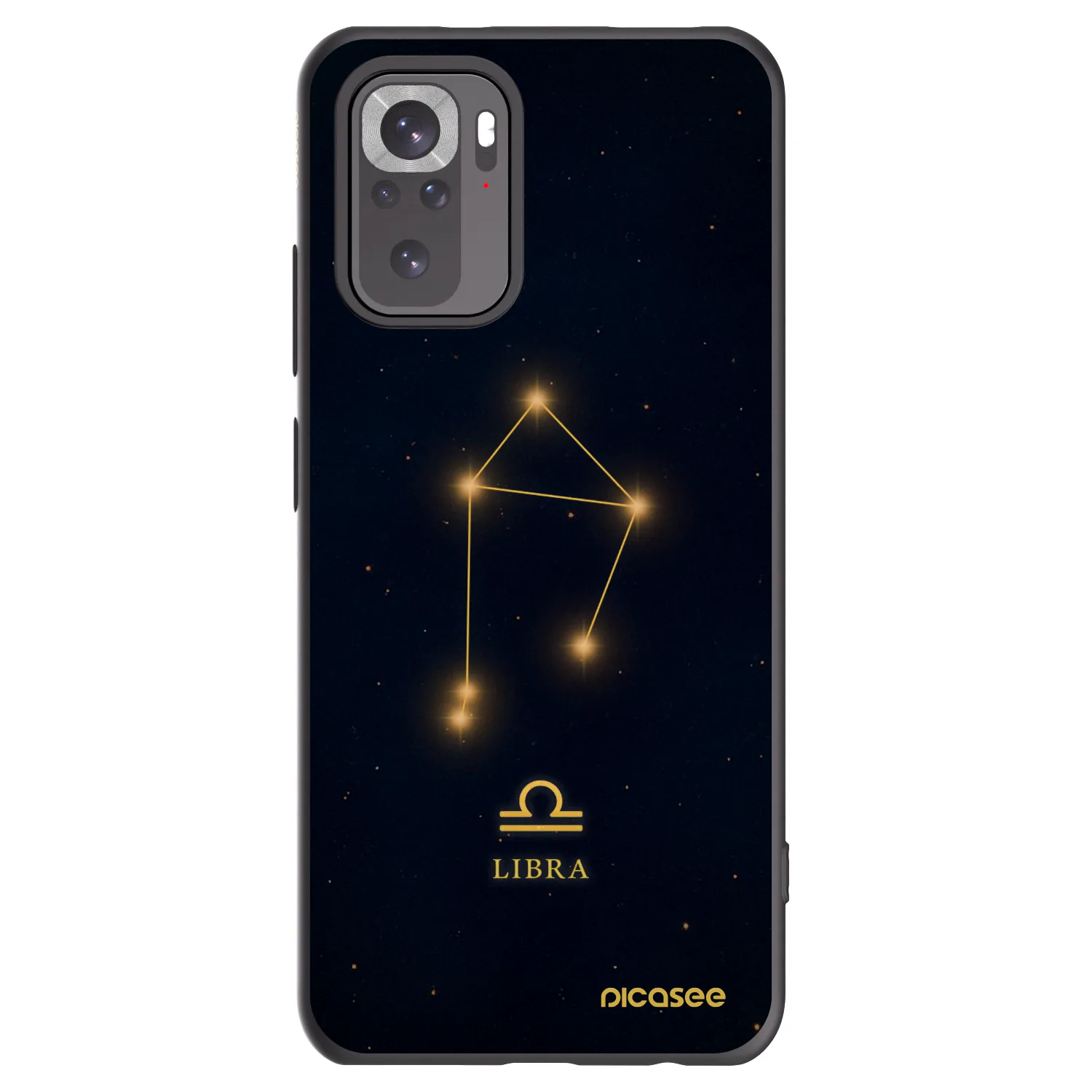 Picasee crna silikonska maskica za Xiaomi Redmi Note 10S - LIBRA