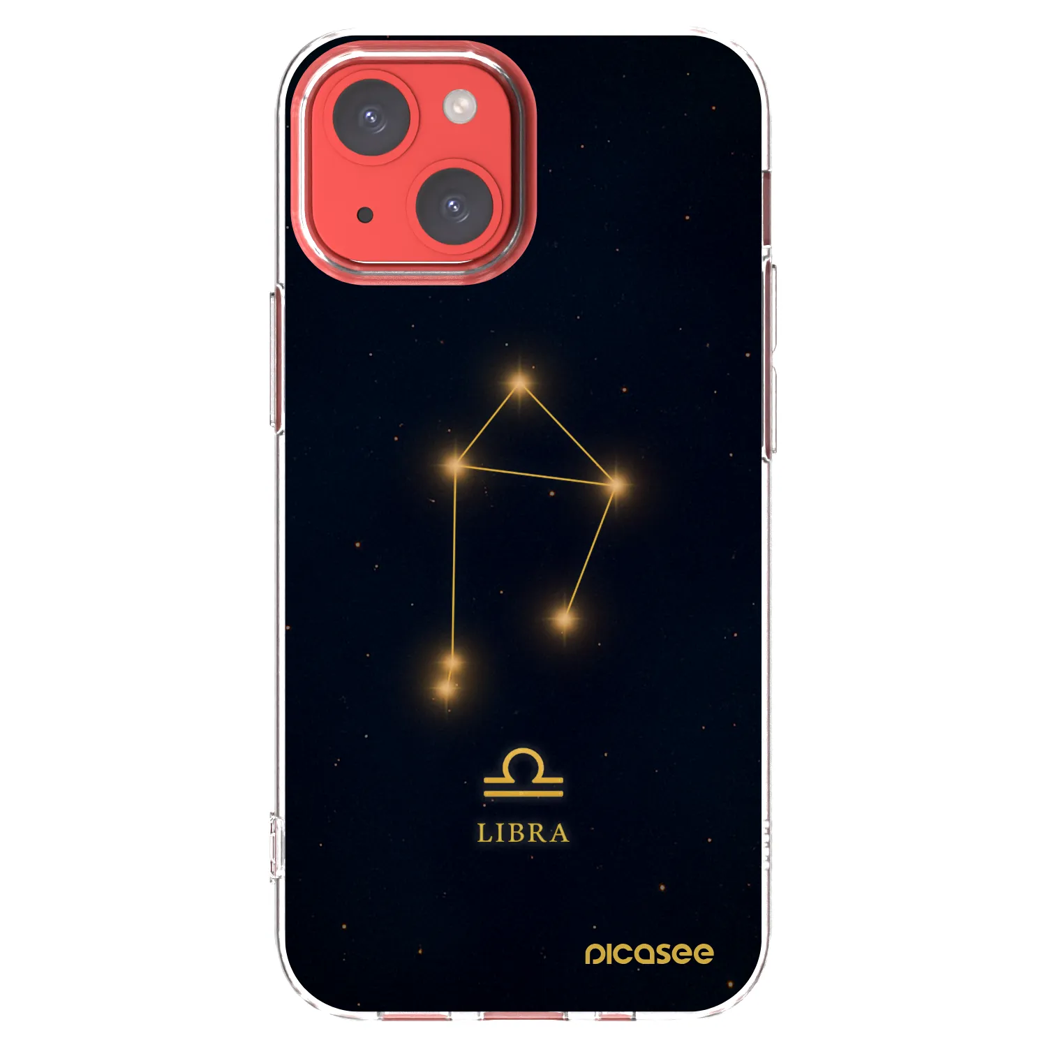 Picasee silikonska prozirna maskica za Apple iPhone 13 mini - LIBRA