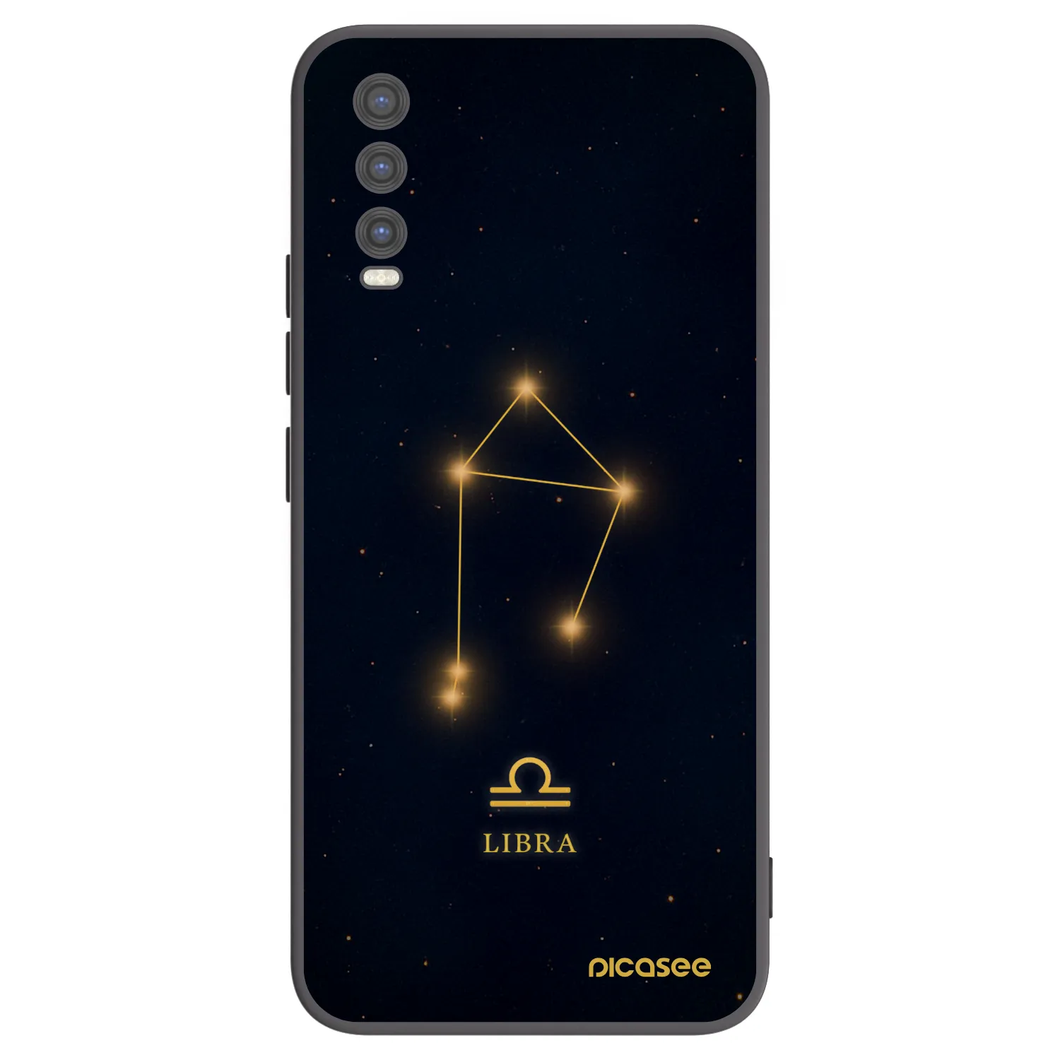 Picasee crna silikonska maskica za Vivo Y20s - LIBRA