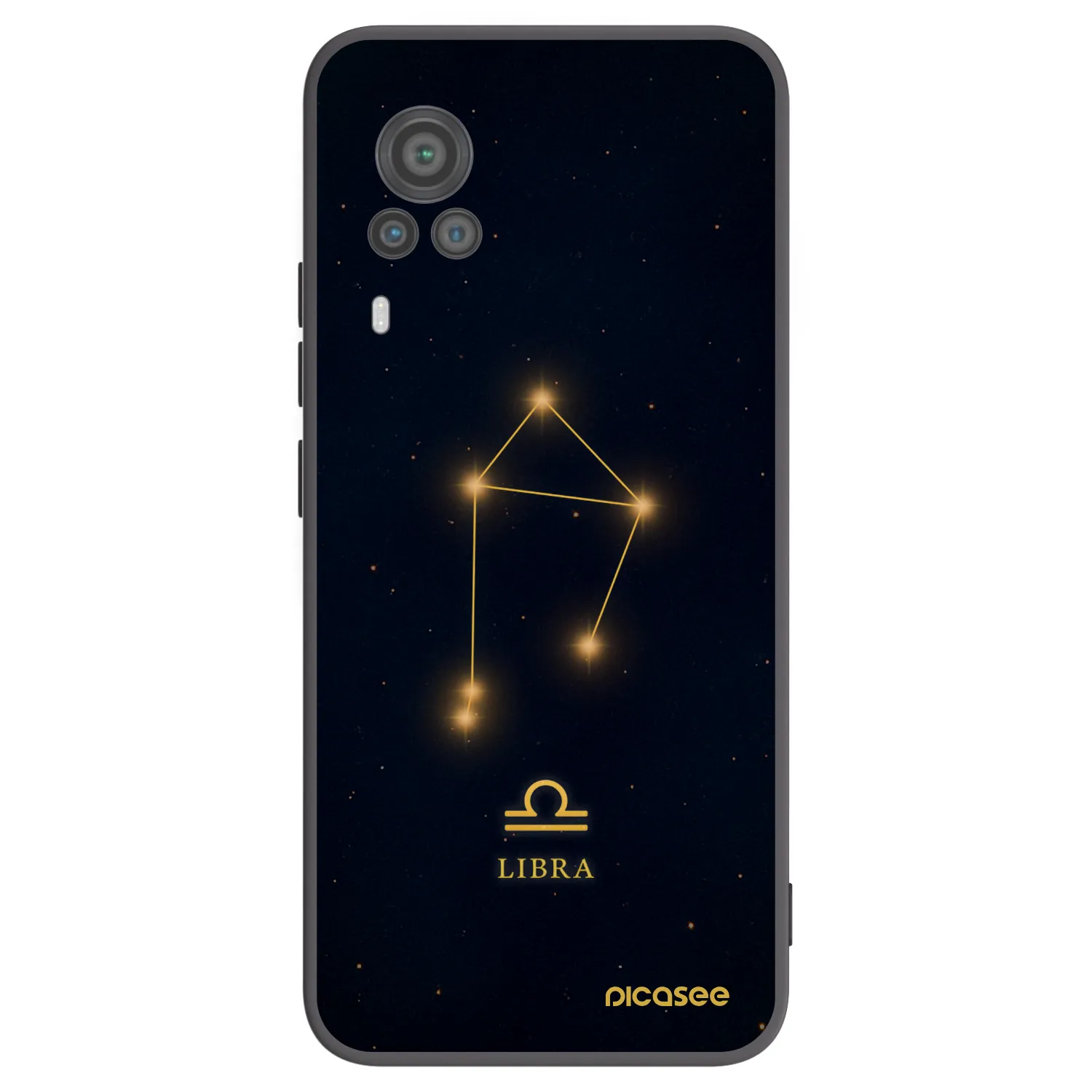 Picasee crna silikonska maskica za Vivo X60 Pro 5G - LIBRA