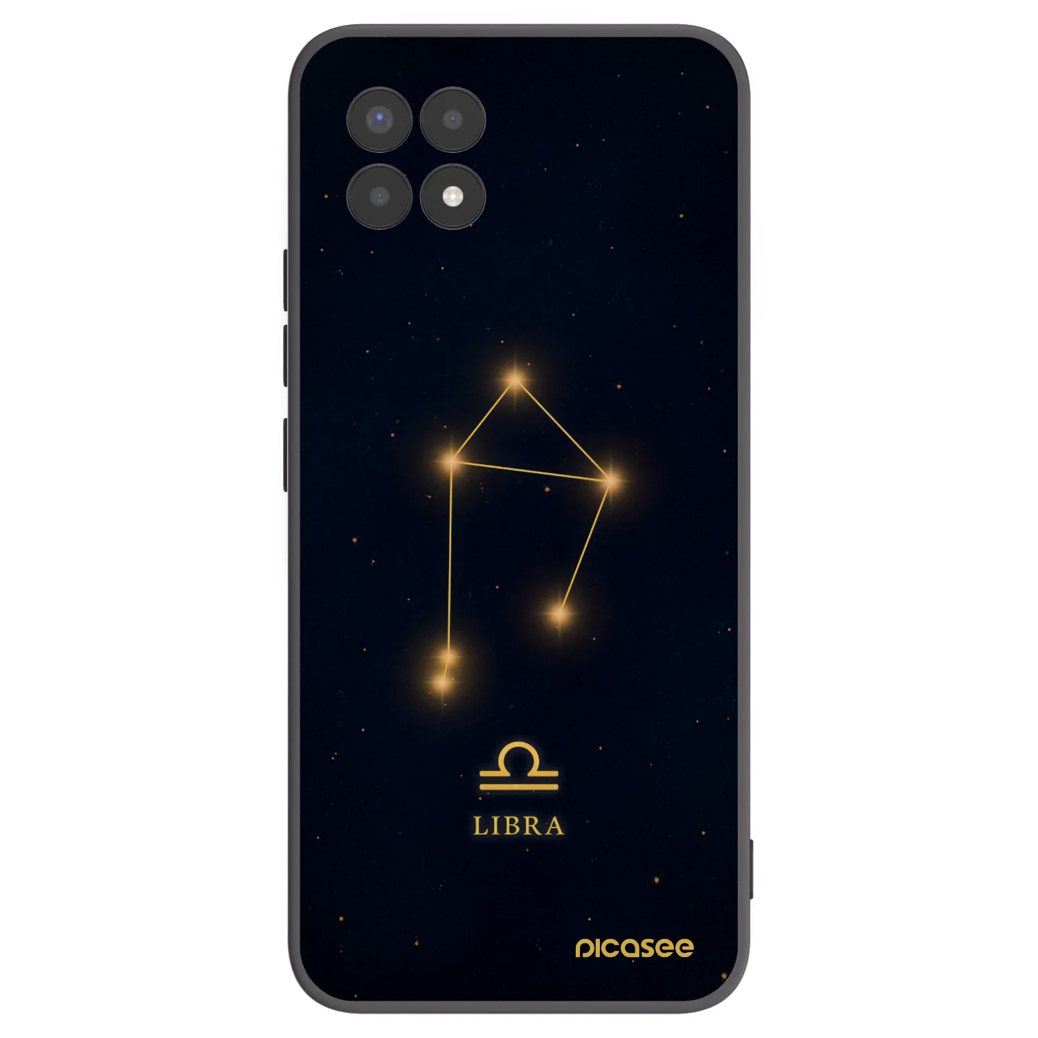 Picasee crna silikonska maskica za Realme 8i - LIBRA