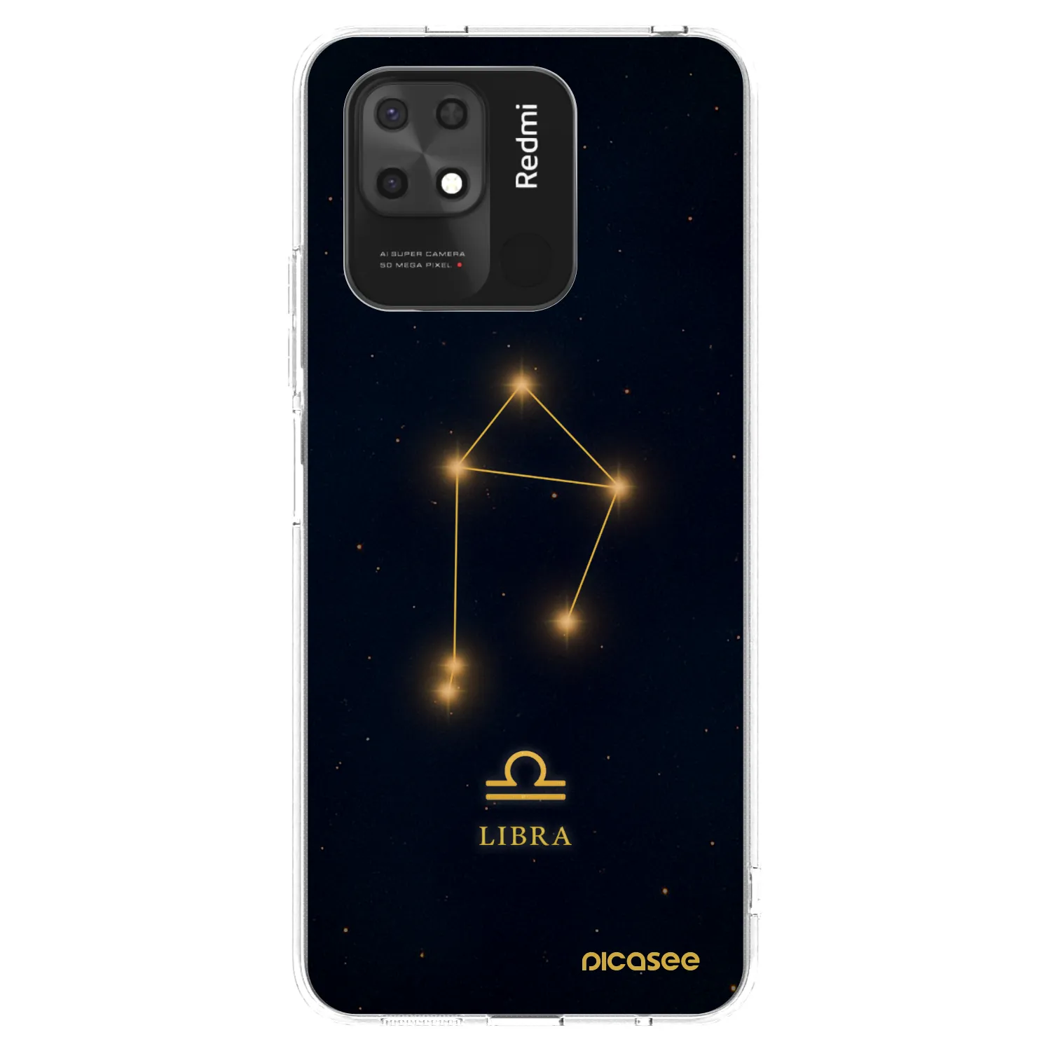 Picasee silikonska prozirna maskica za Xiaomi Redmi 10C - LIBRA