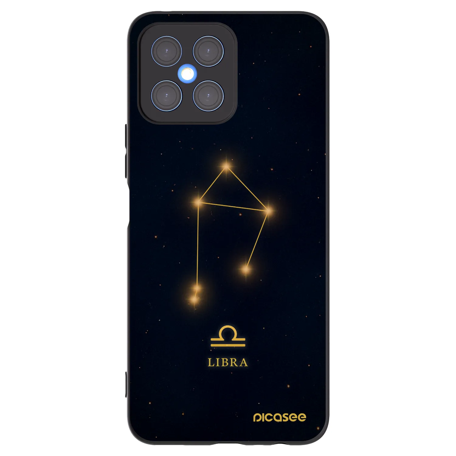 Picasee crna silikonska maskica za Honor X8 4G - LIBRA