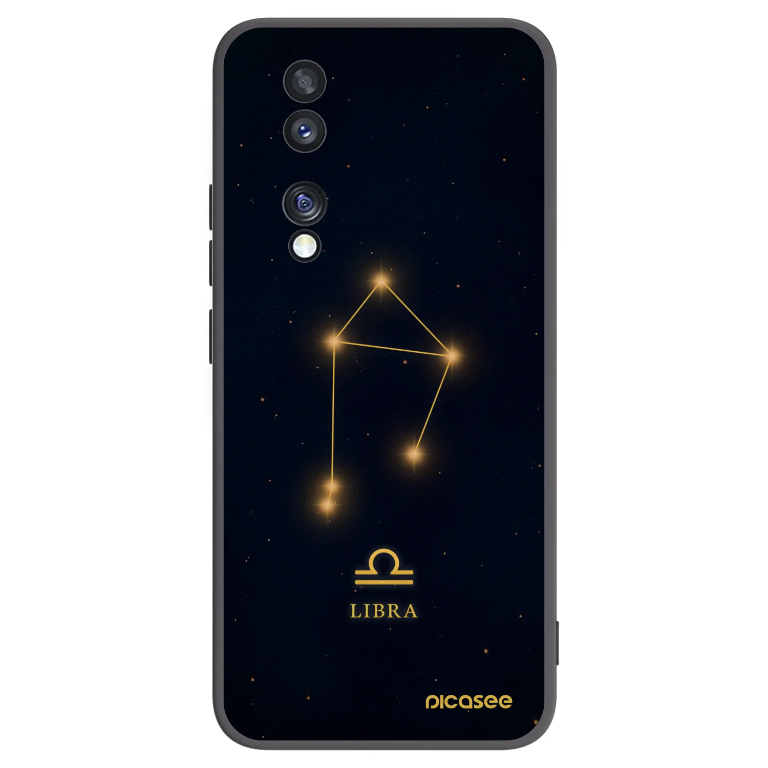Picasee crna silikonska maskica za Honor 70 - LIBRA