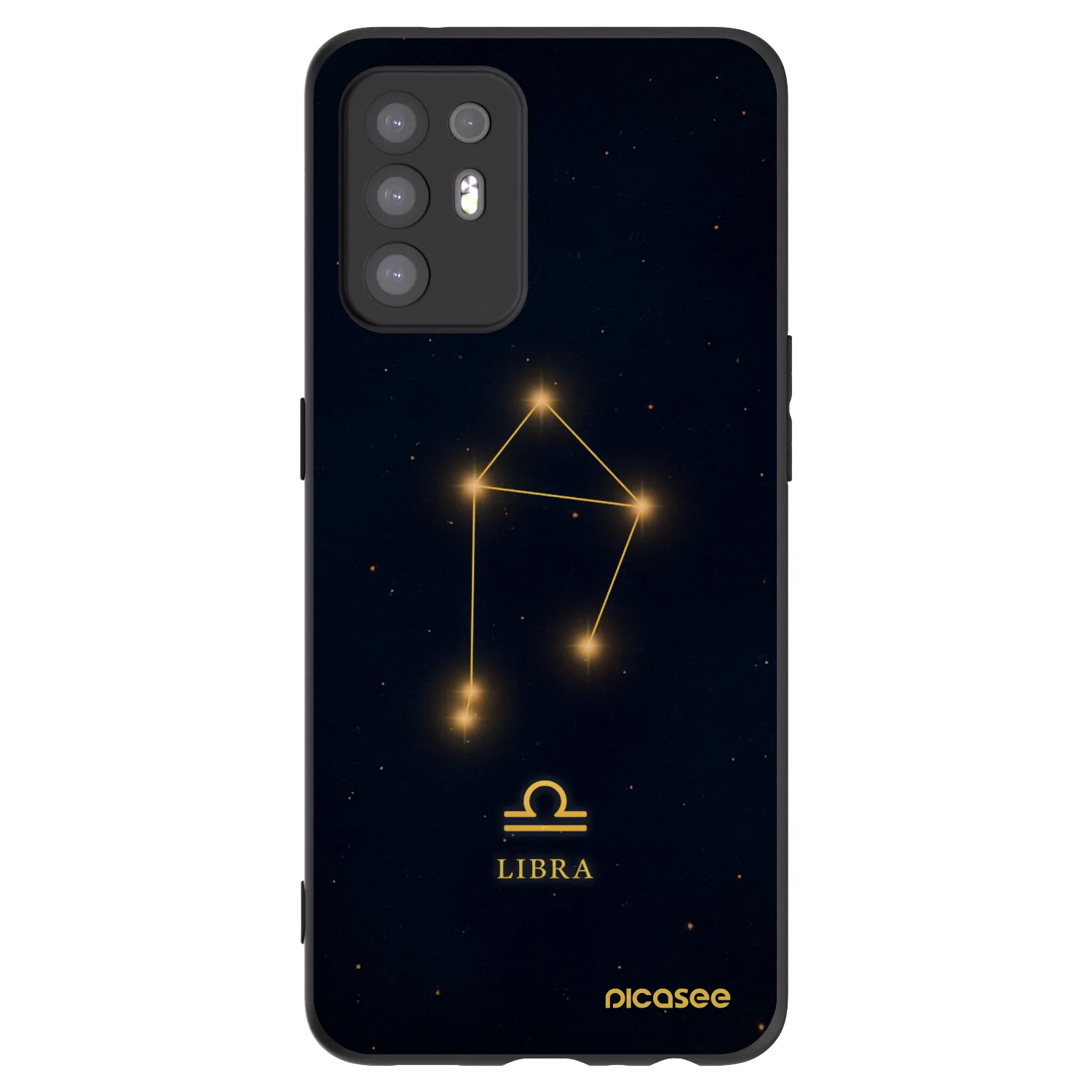 Picasee crna silikonska maskica za OPPO A94 5G - LIBRA