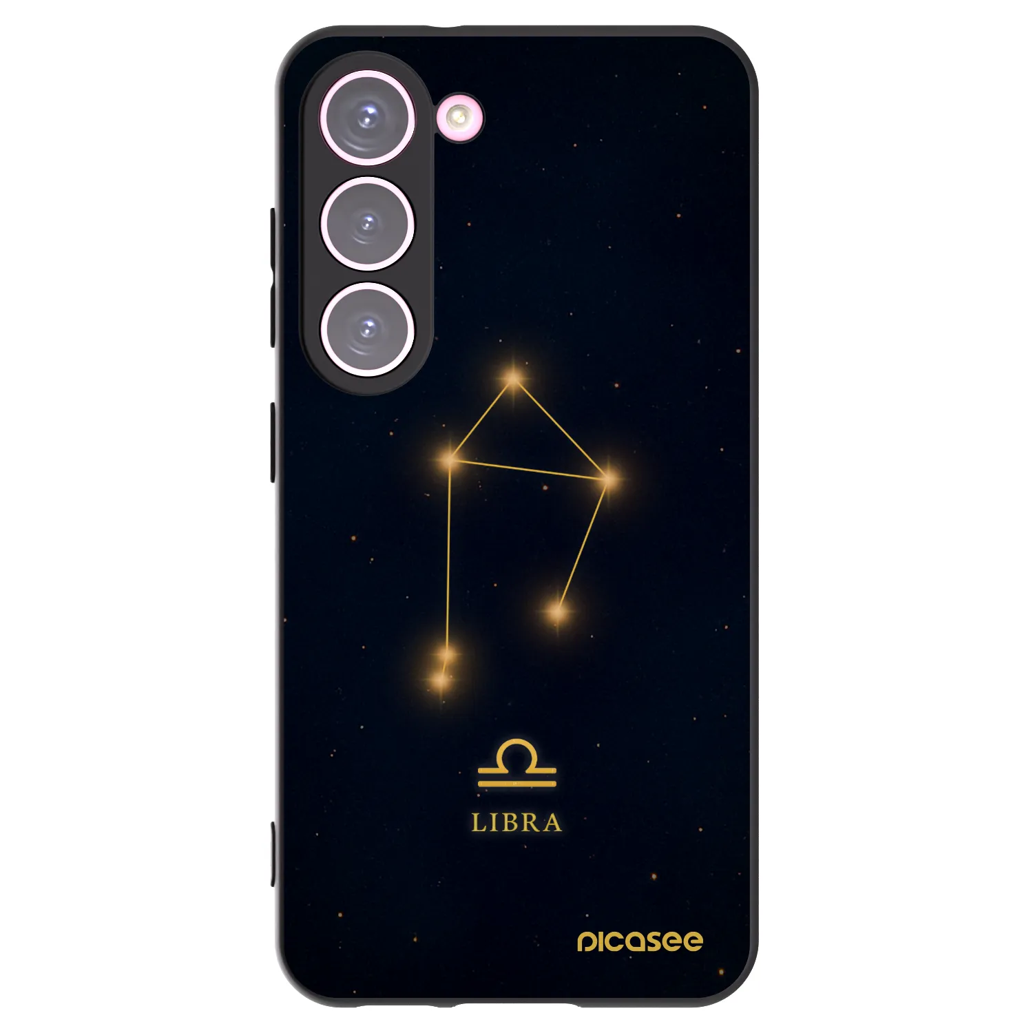 Picasee crna silikonska maskica za Samsung Galaxy S23 5G - LIBRA