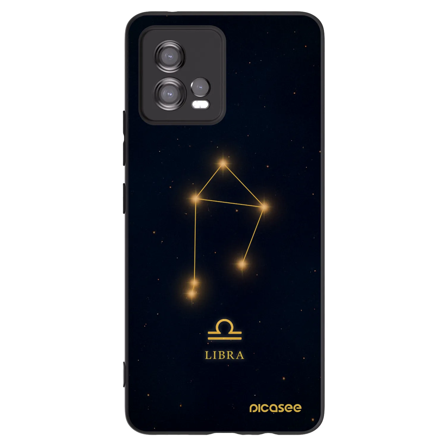 Picasee crna silikonska maskica za Motorola Moto G72 - LIBRA