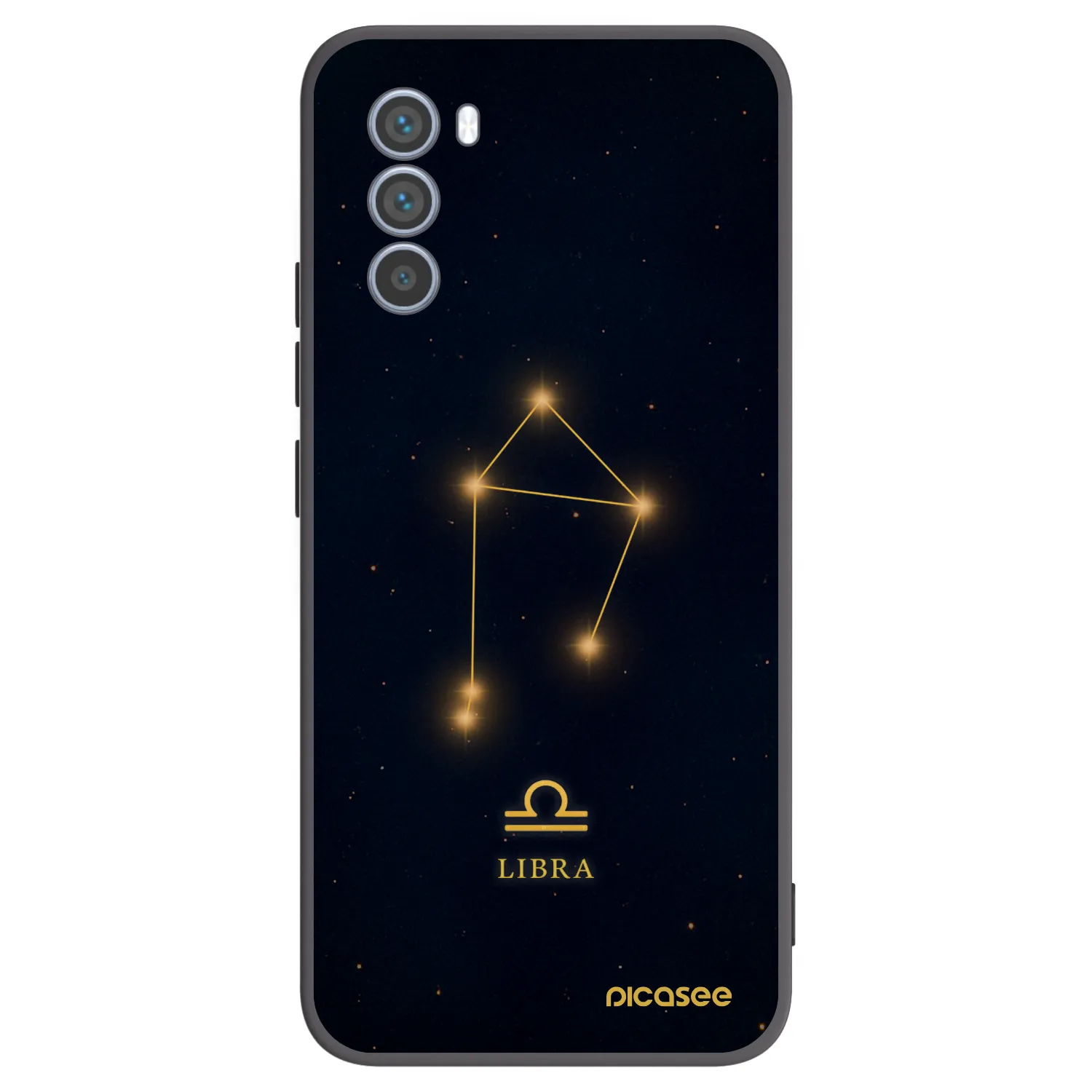 Picasee crna silikonska maskica za Motorola Moto G62 - LIBRA
