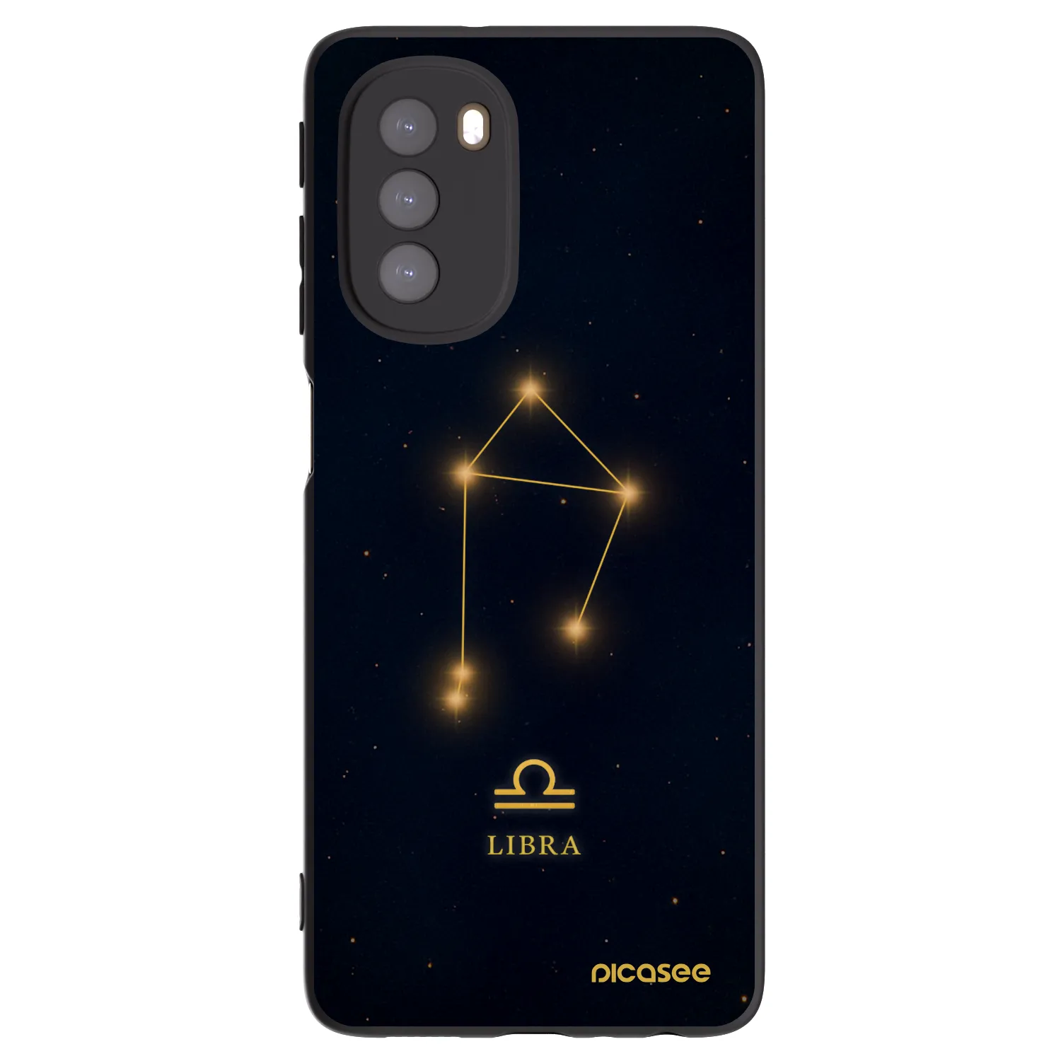 Picasee crna silikonska maskica za Motorola Moto G51 - LIBRA