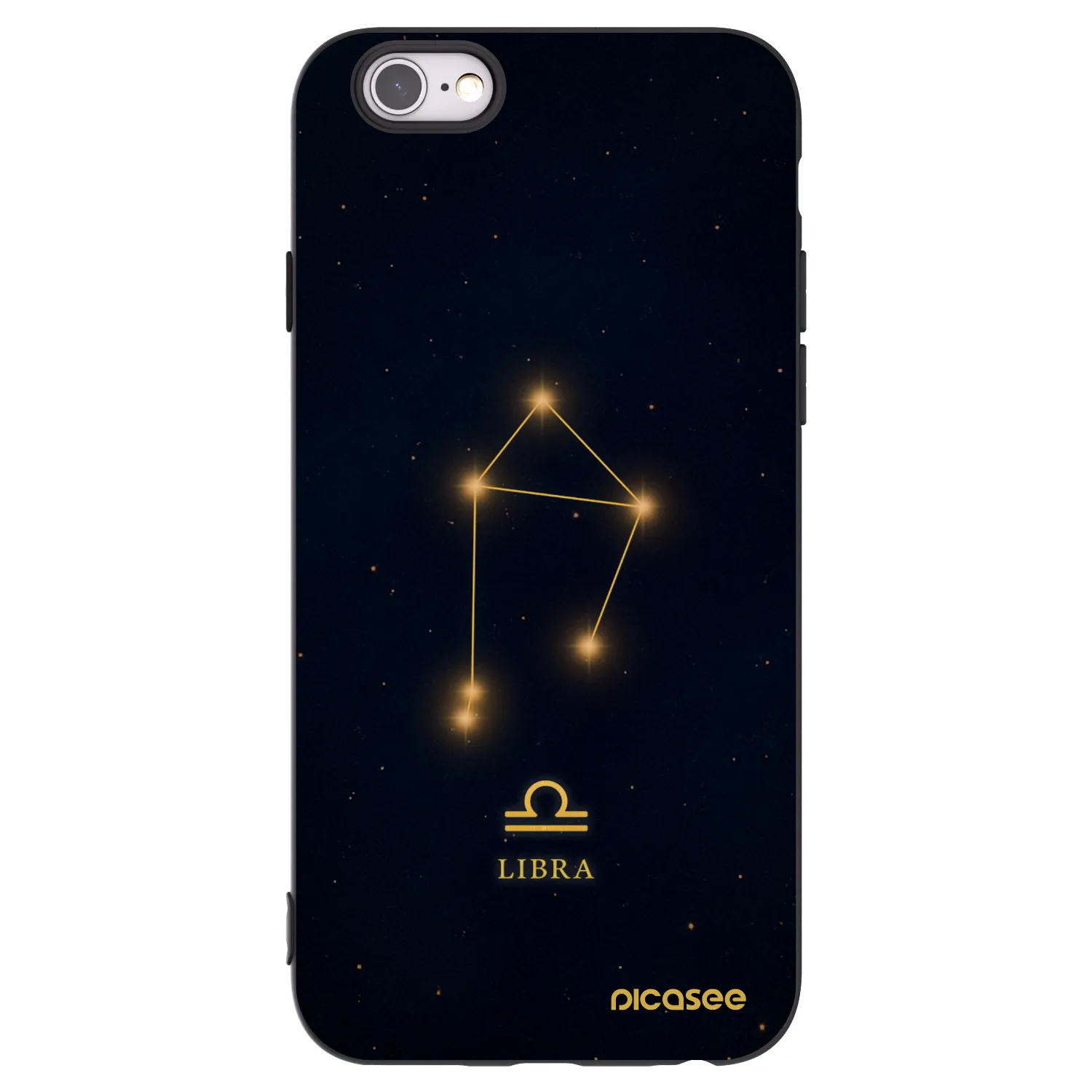 Picasee crna silikonska maskica za Apple iPhone 6/6S - LIBRA