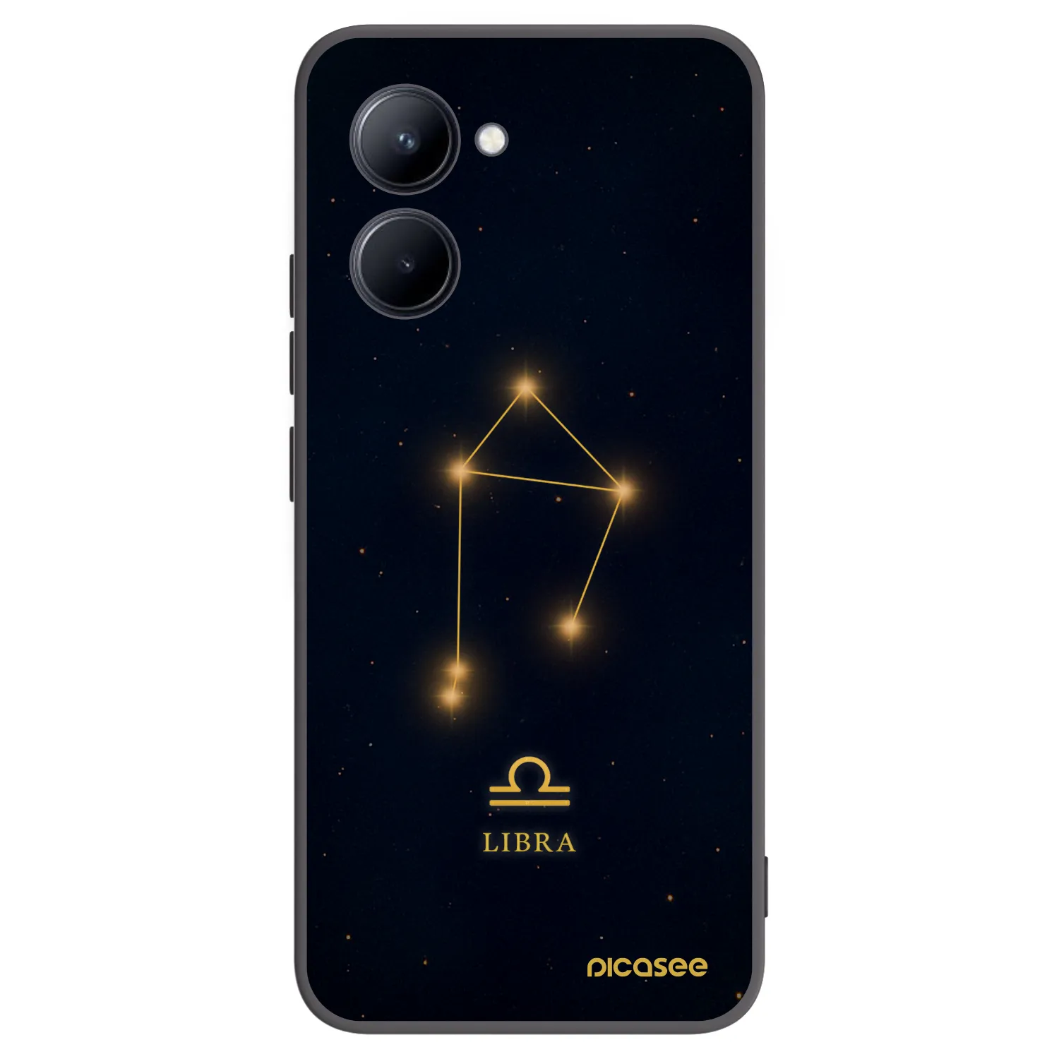 Picasee crna silikonska maskica za Realme C33 (2023) - LIBRA