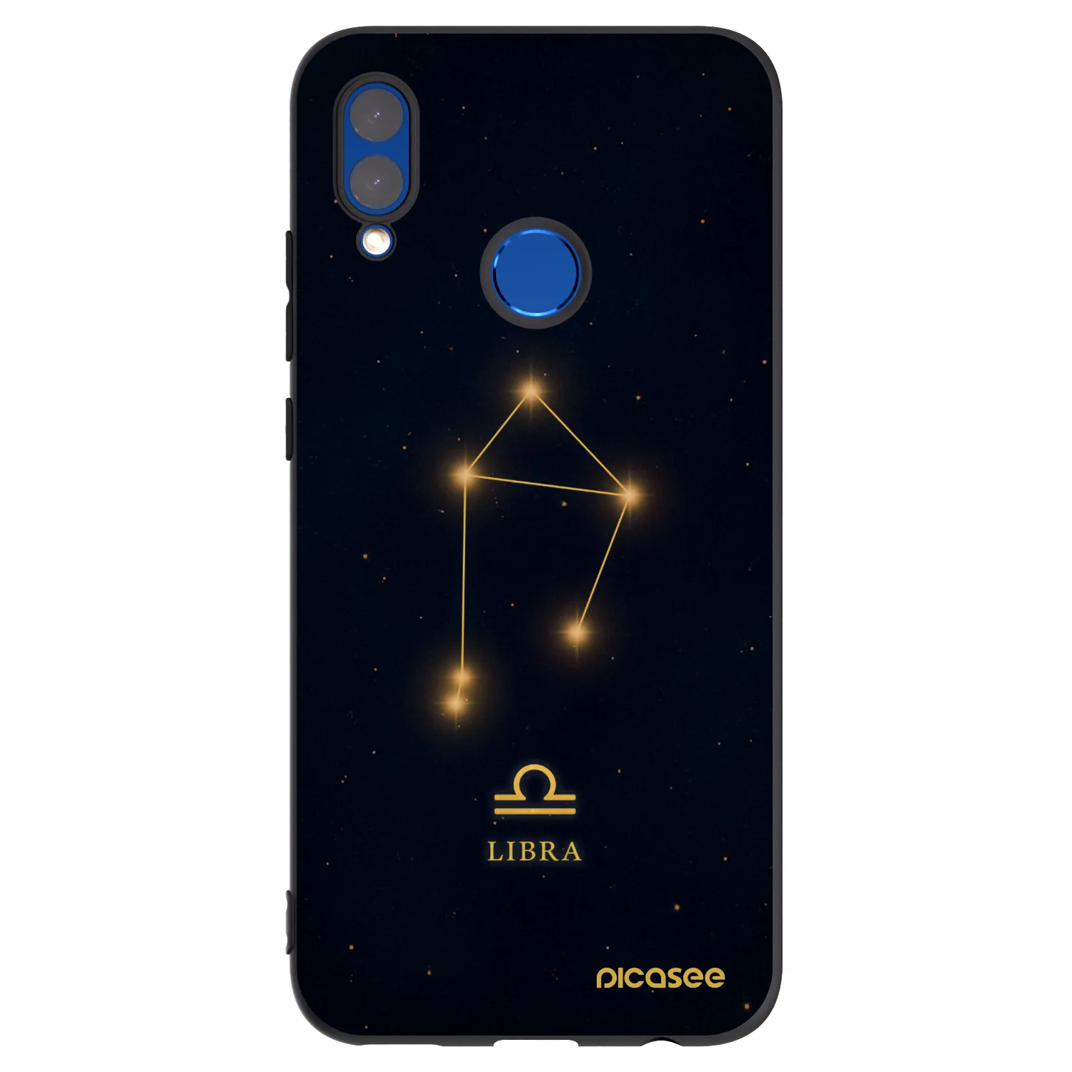 Picasee crna silikonska maskica za Honor 10 Lite - LIBRA
