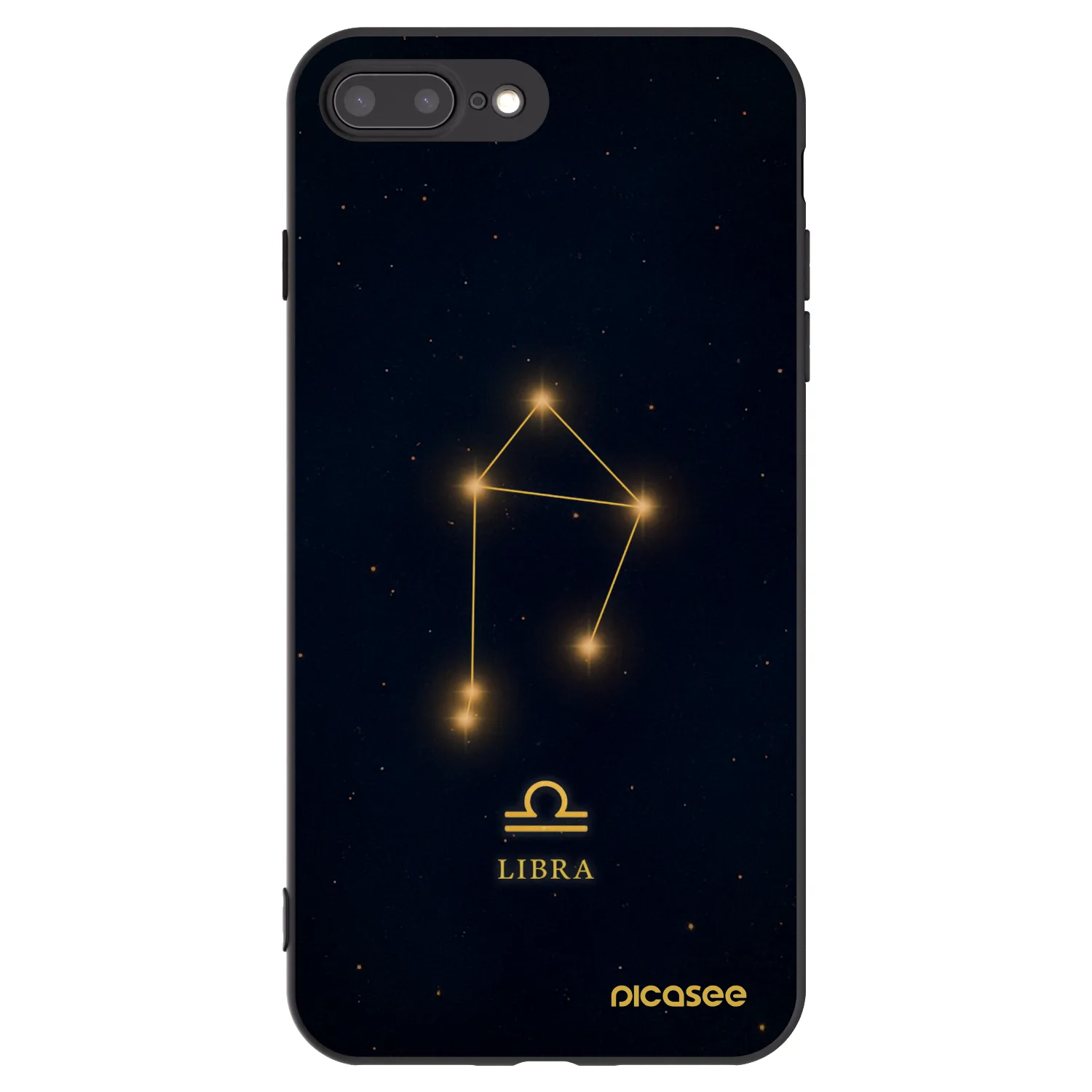 Picasee crna silikonska maskica za Apple iPhone 8 Plus - LIBRA