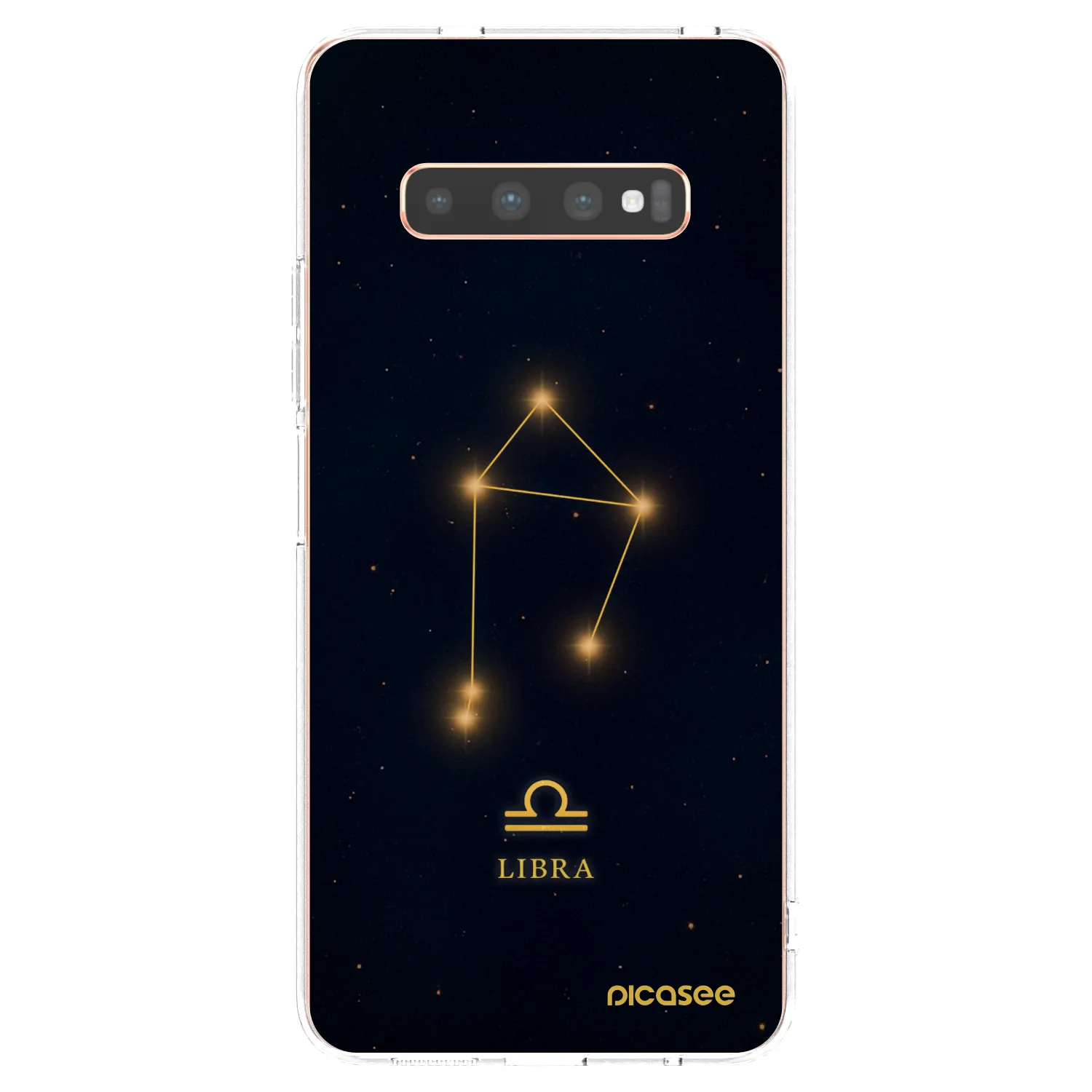 Picasee silikonska prozirna maskica za Samsung Galaxy S10 Plus G975 - LIBRA