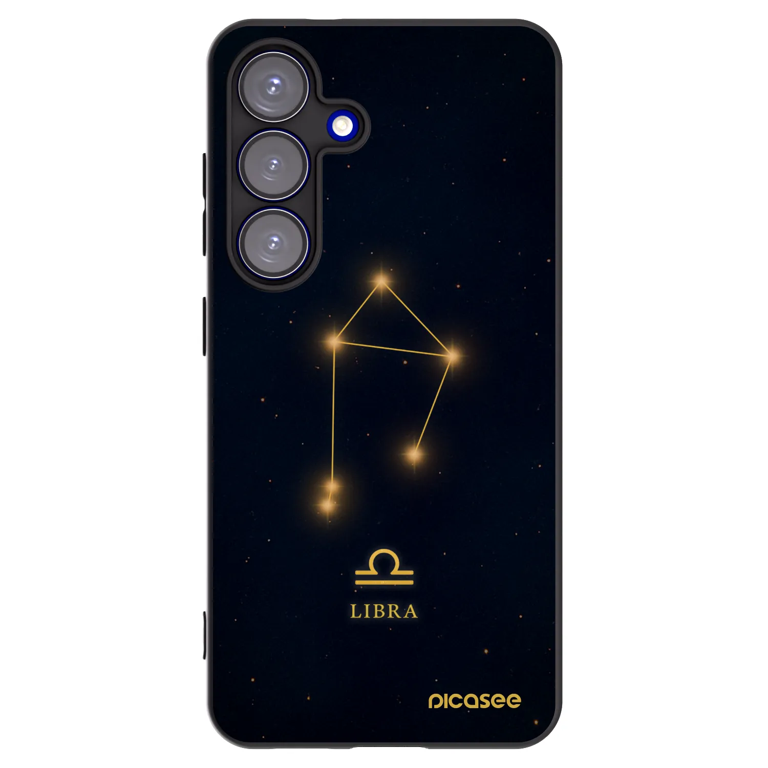 Picasee crna silikonska maskica za Samsung Galaxy S25 5G - LIBRA