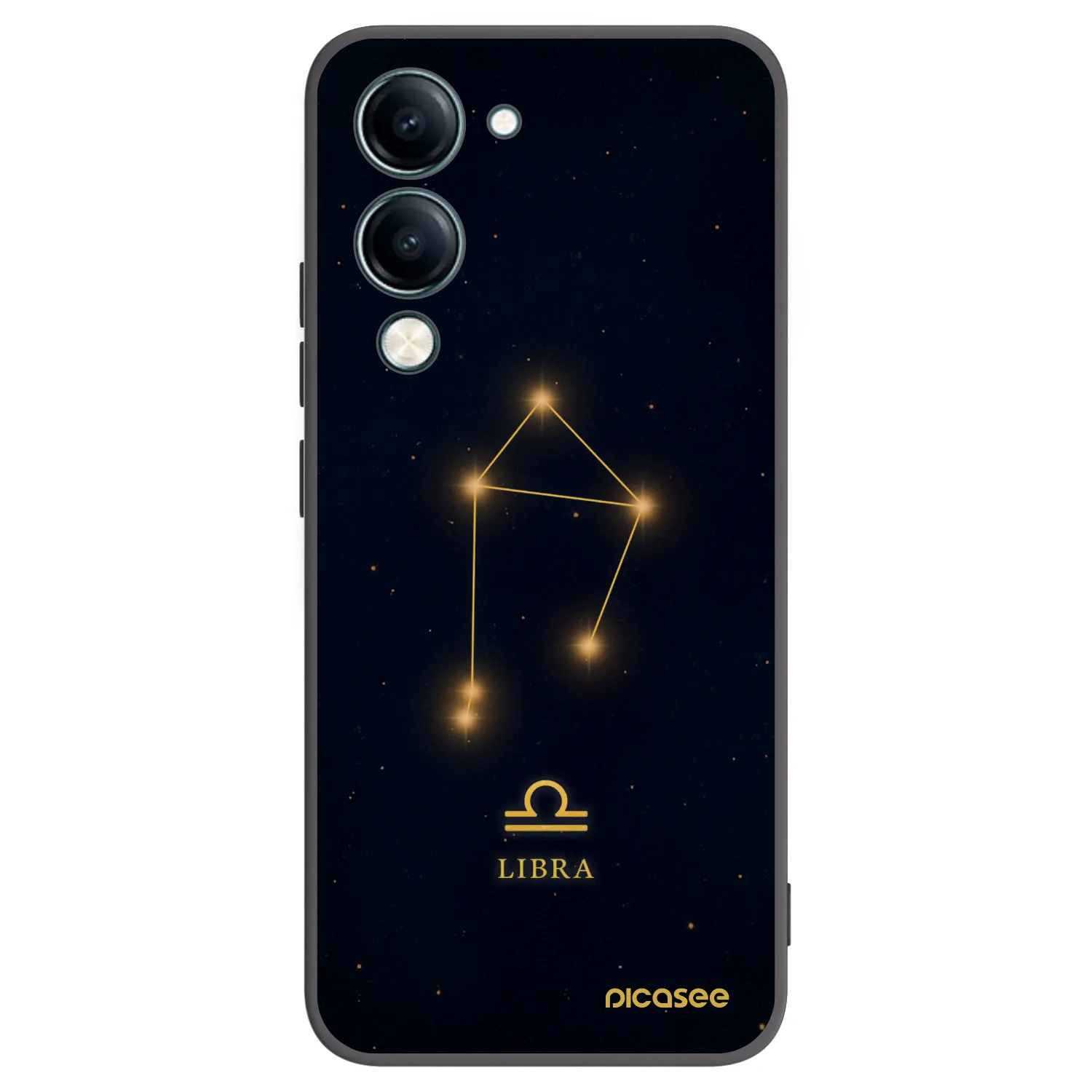 Picasee crna silikonska maskica za Vivo Y29s 5G - LIBRA